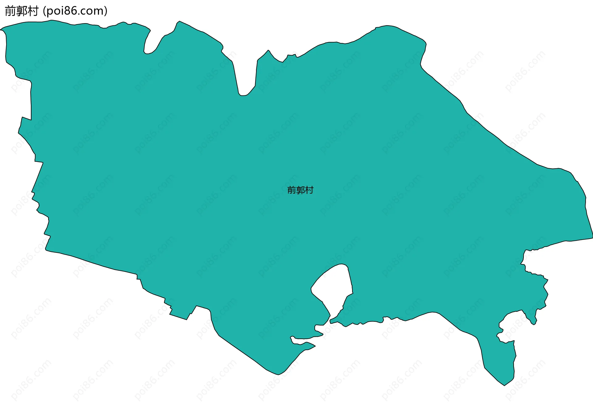前郭村边界地图
