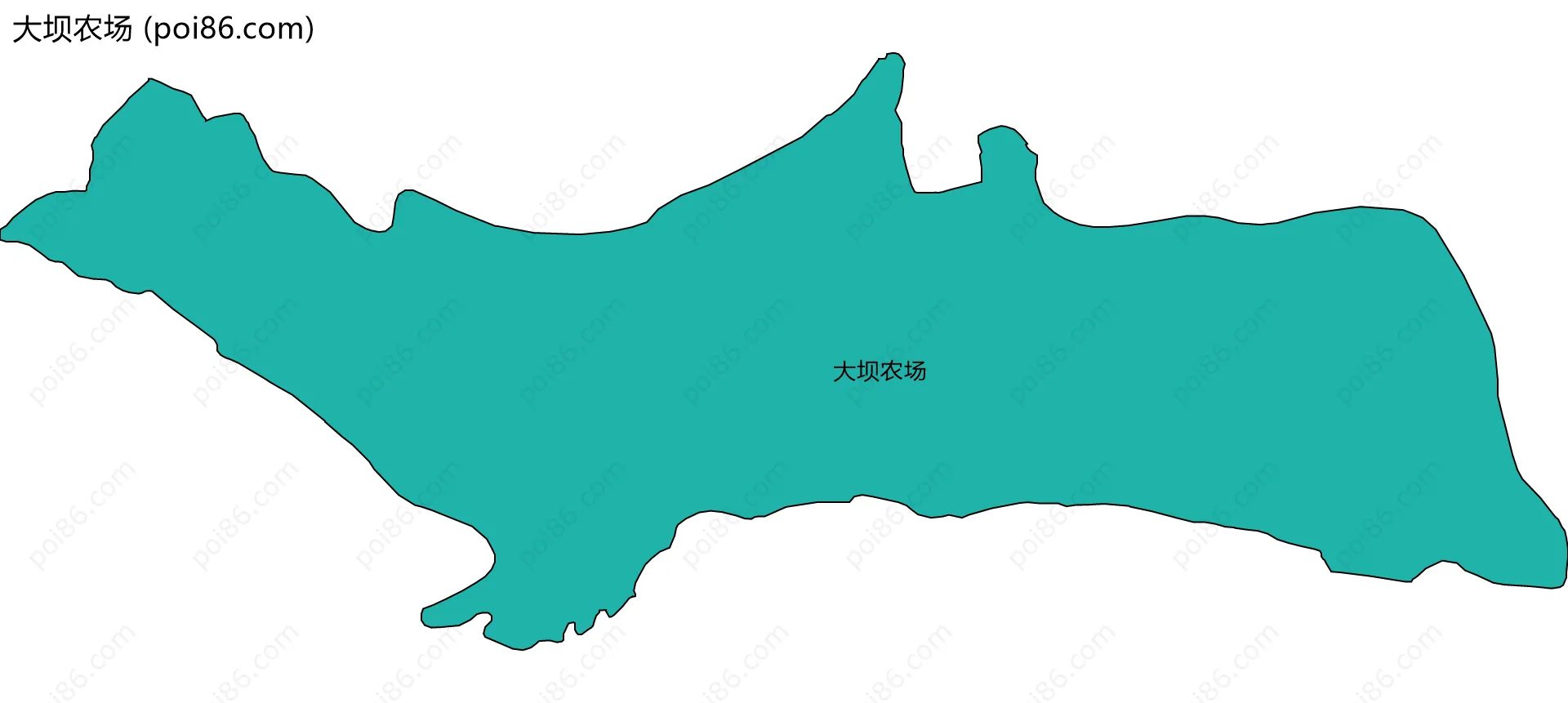 大坝农场边界地图