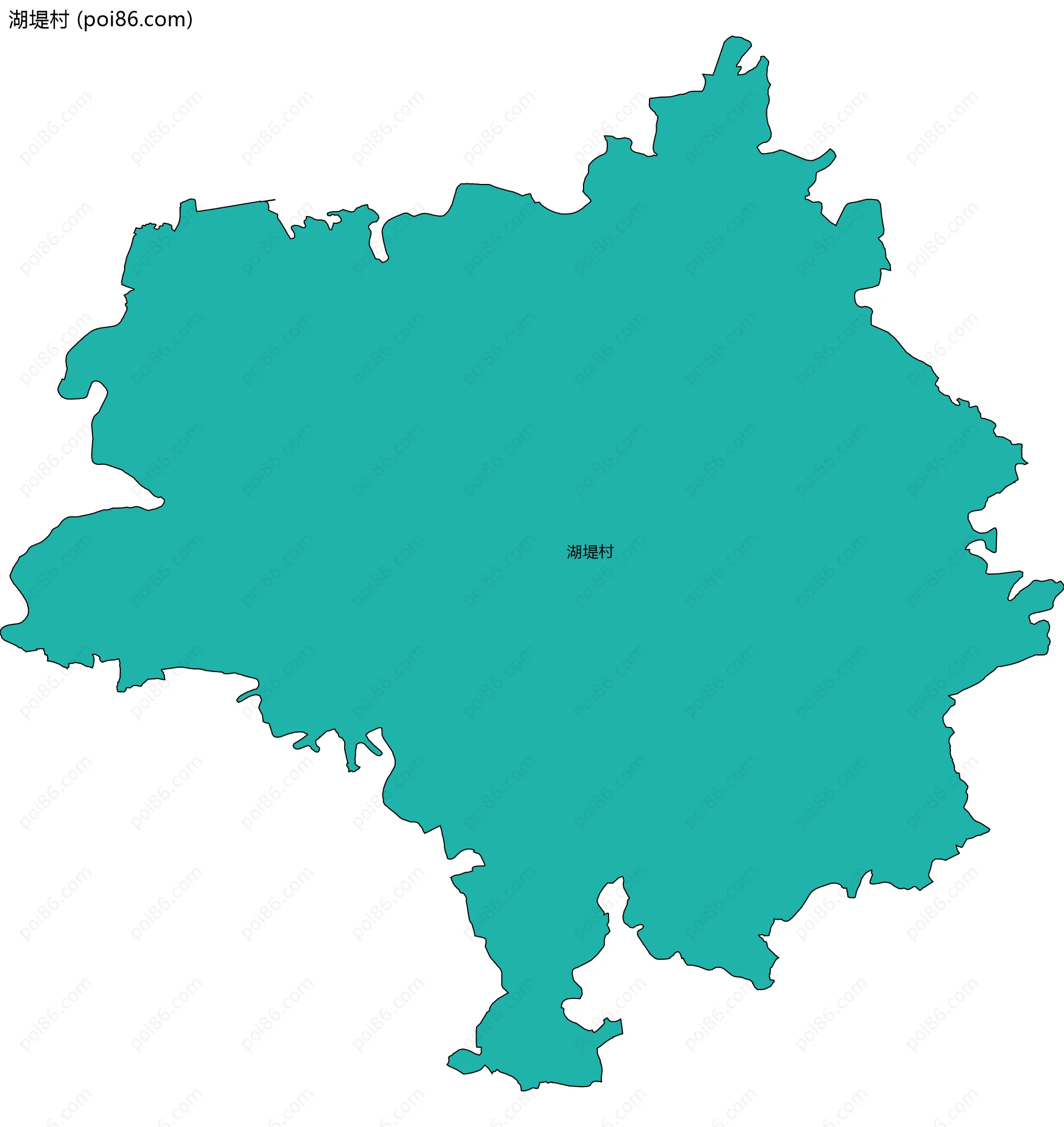 湖堤村边界地图