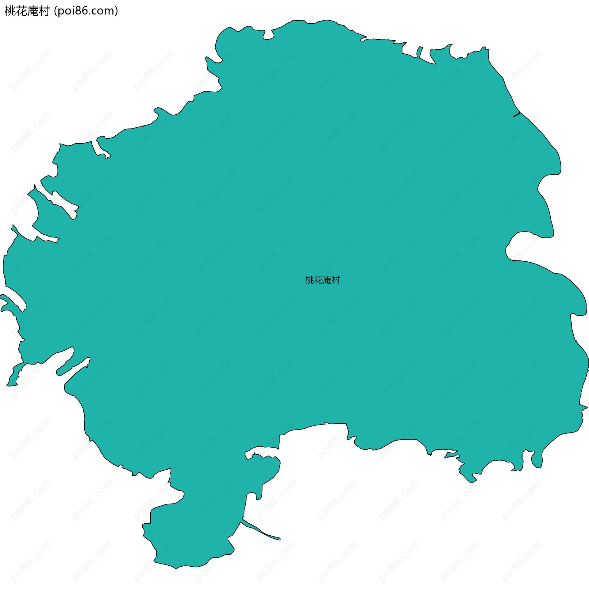 桃花庵村边界地图