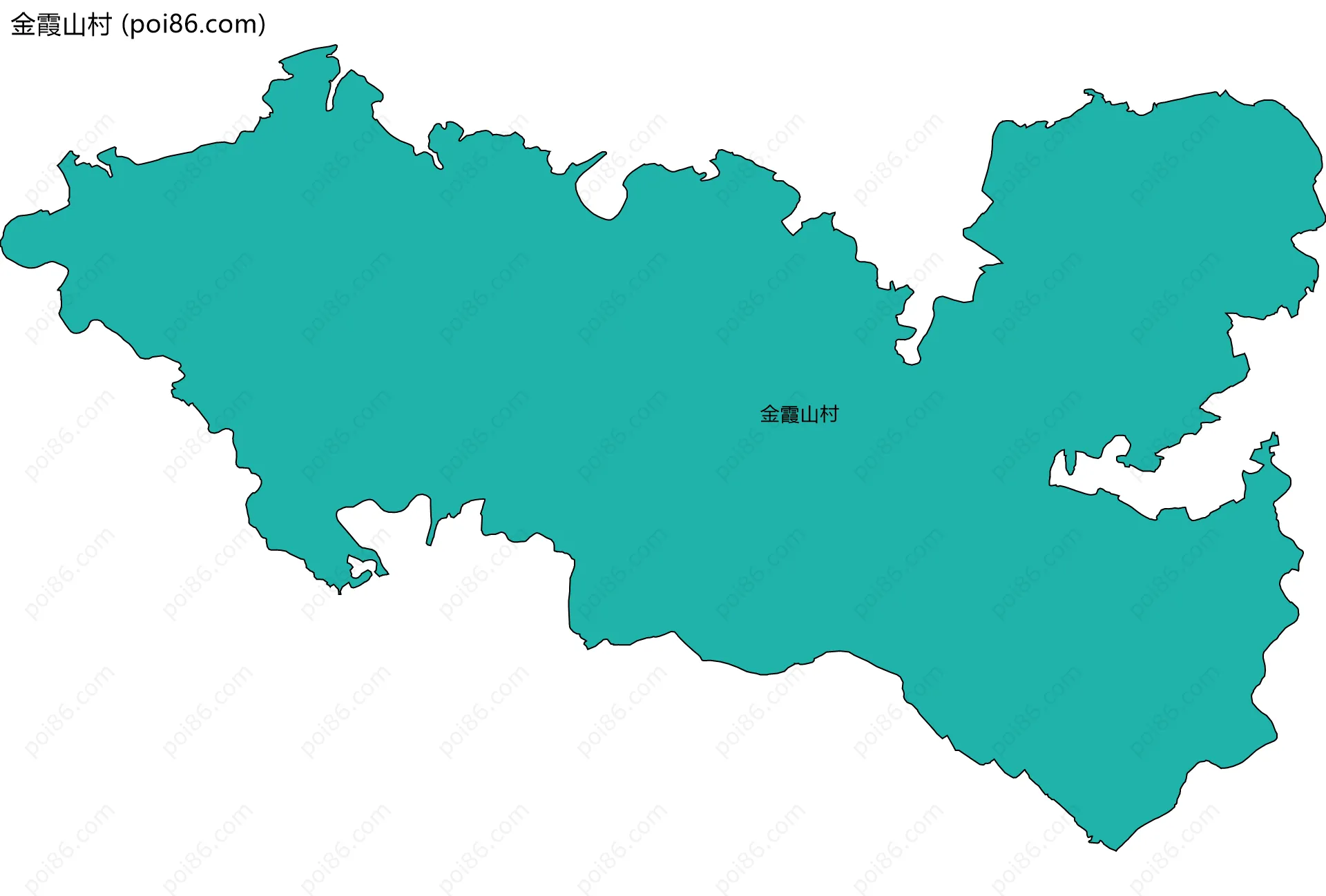 金霞山村边界地图