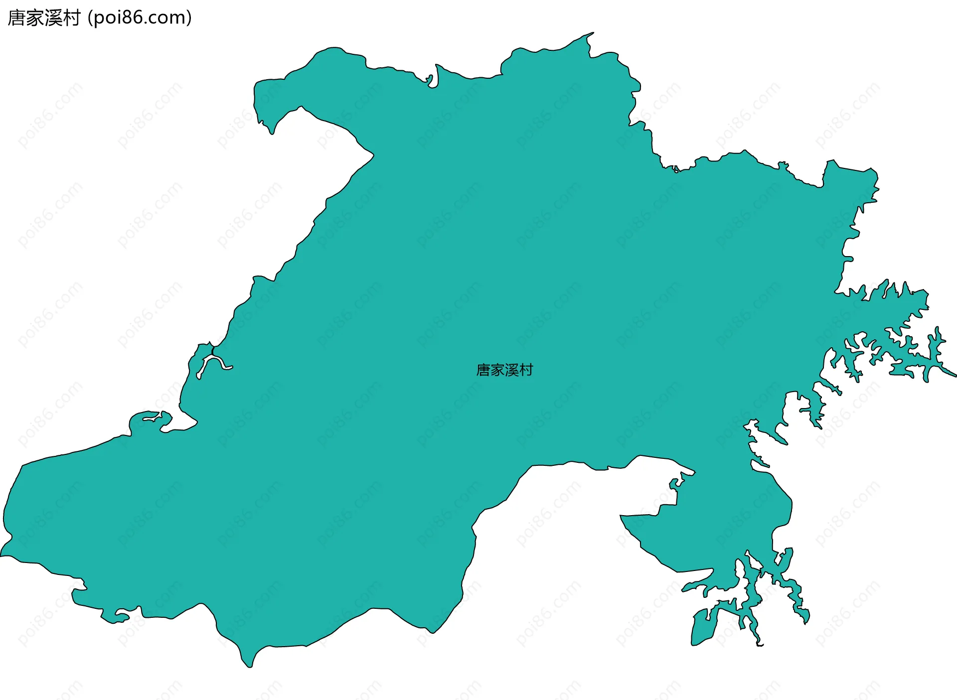 唐家溪村边界地图