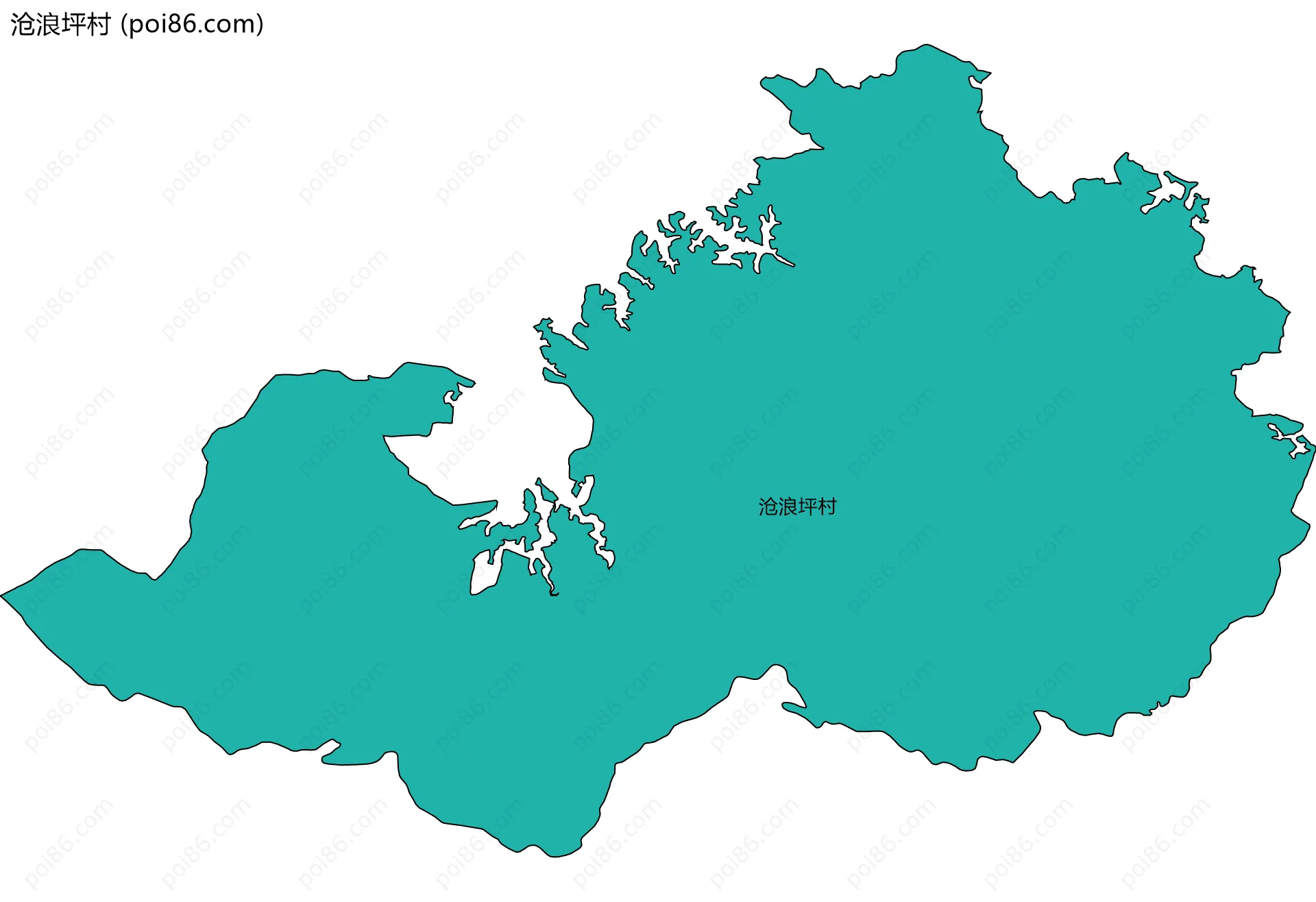 沧浪坪村边界地图