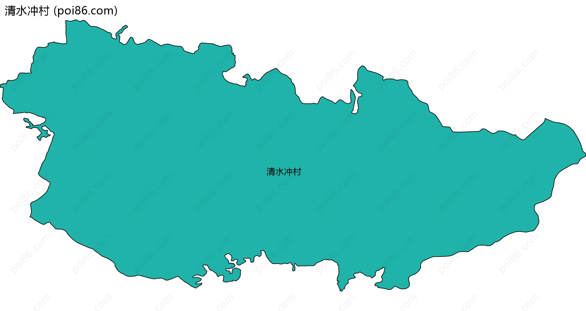 清水冲村边界地图