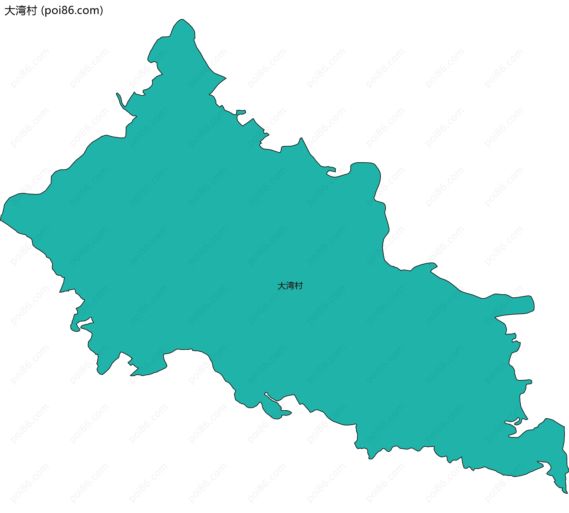 大湾村边界地图