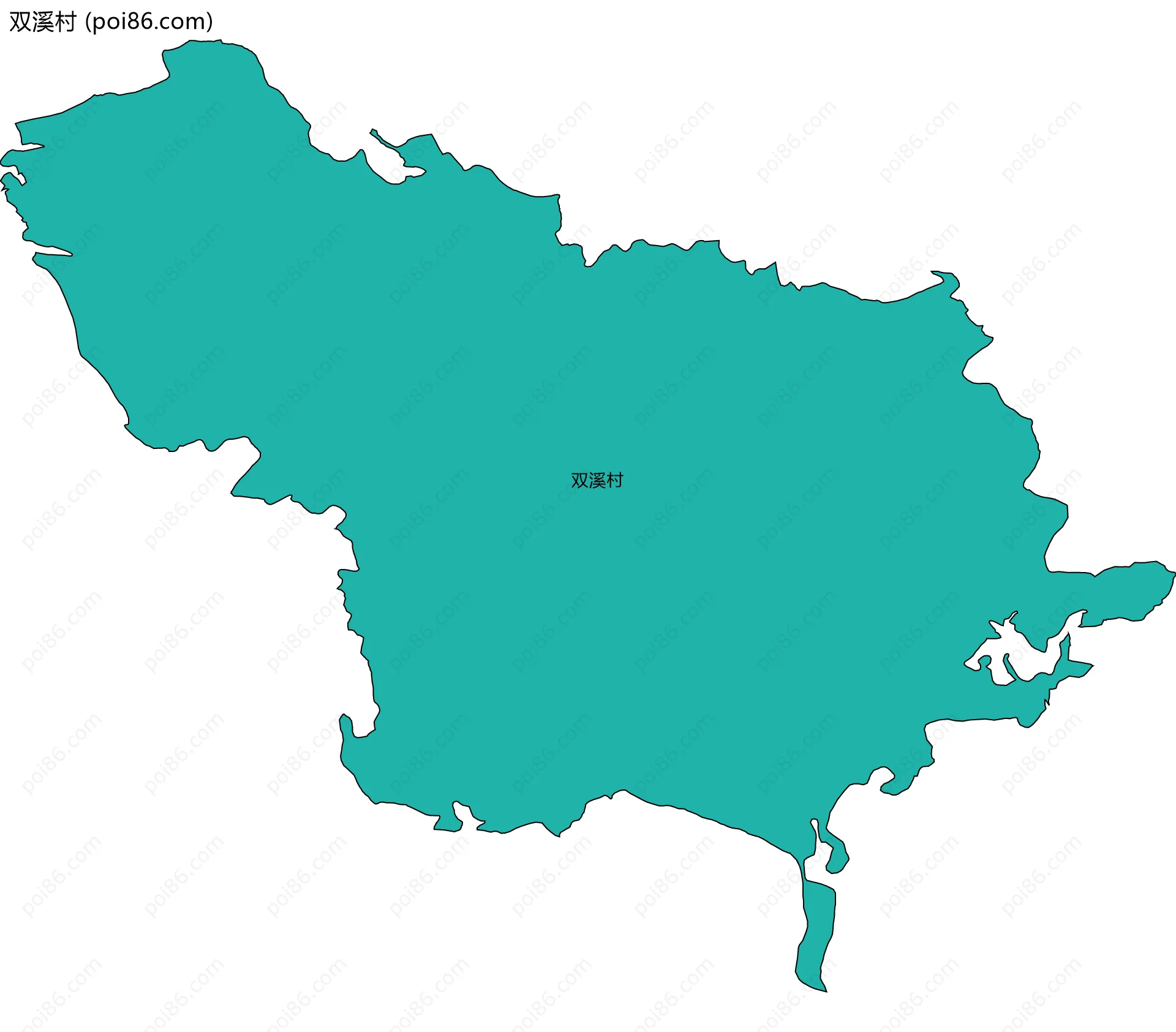 双溪村边界地图