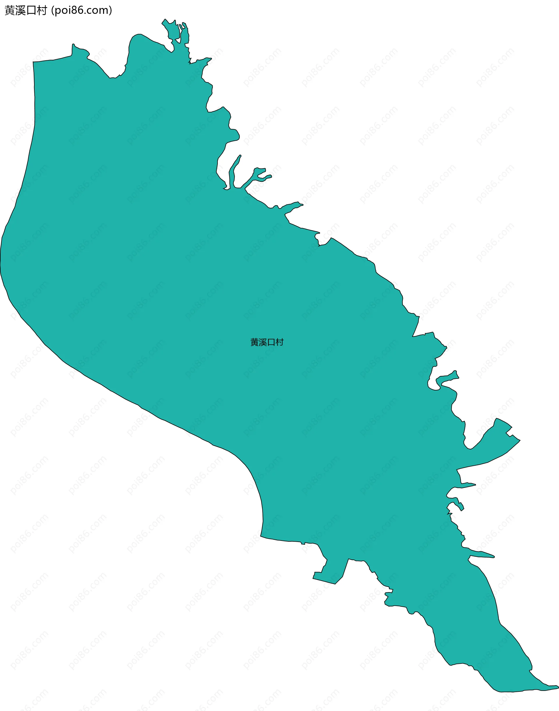 黄溪口村边界地图