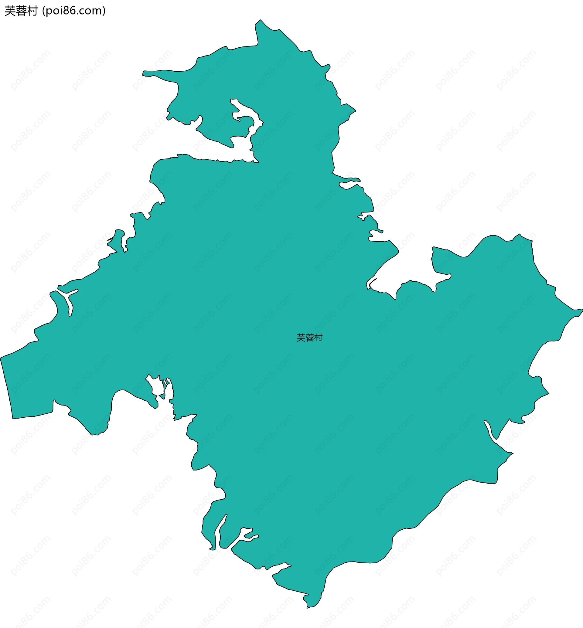 芙蓉村边界地图