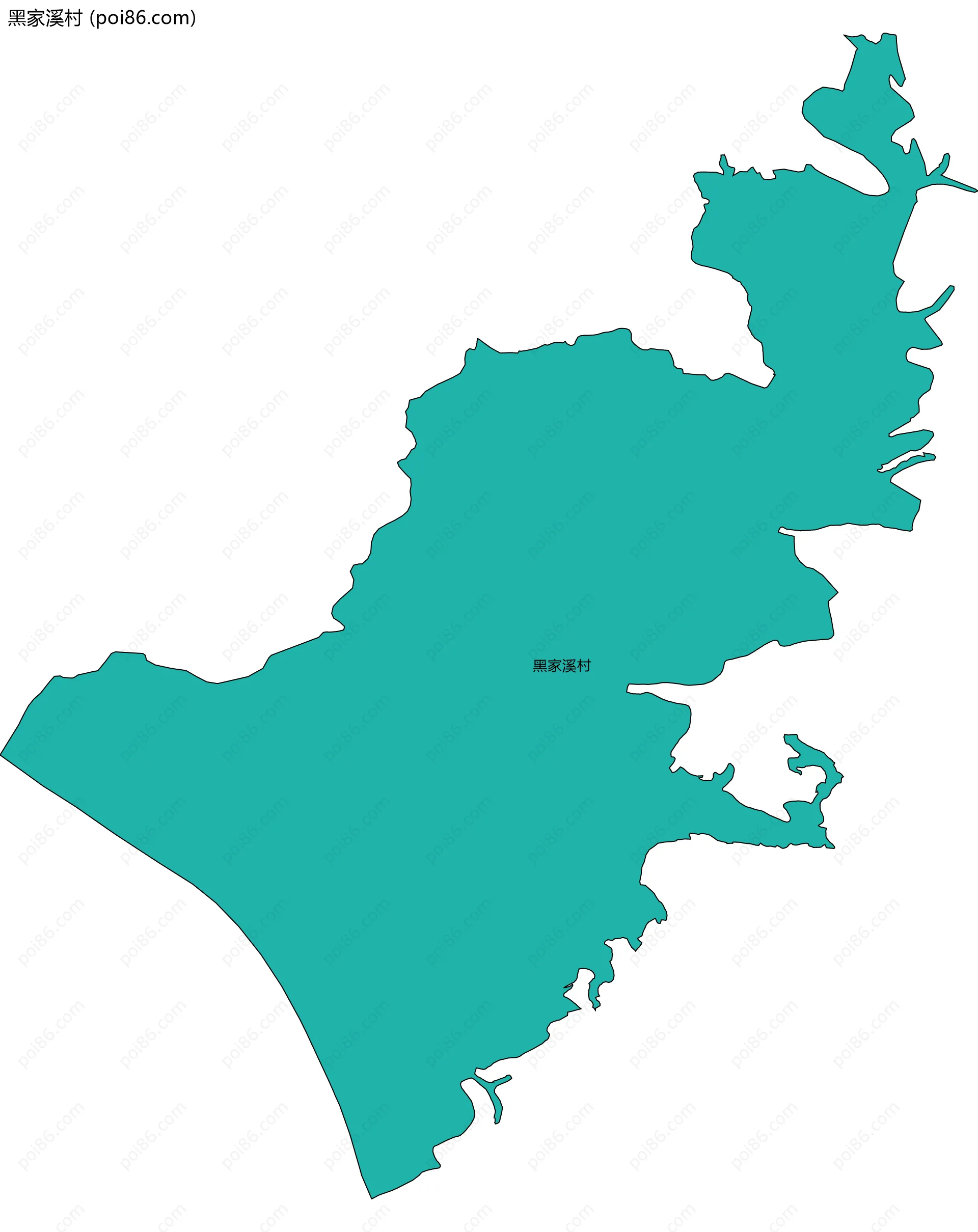 黑家溪村边界地图