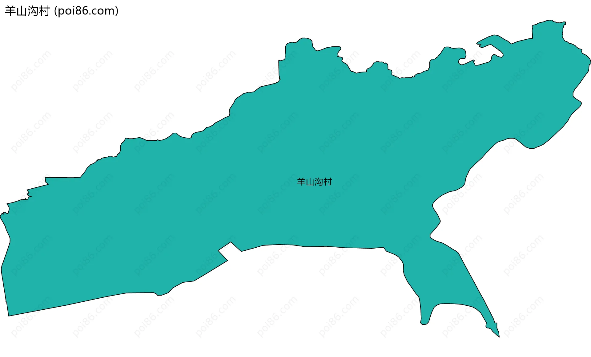 羊山沟村边界地图