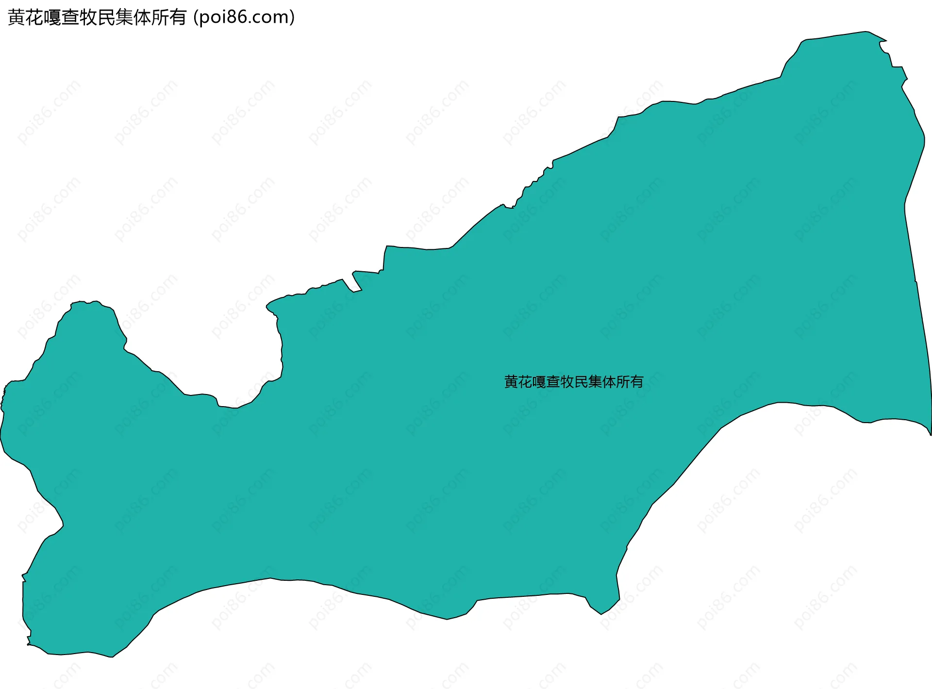 黄花嘎查牧民集体所有边界地图