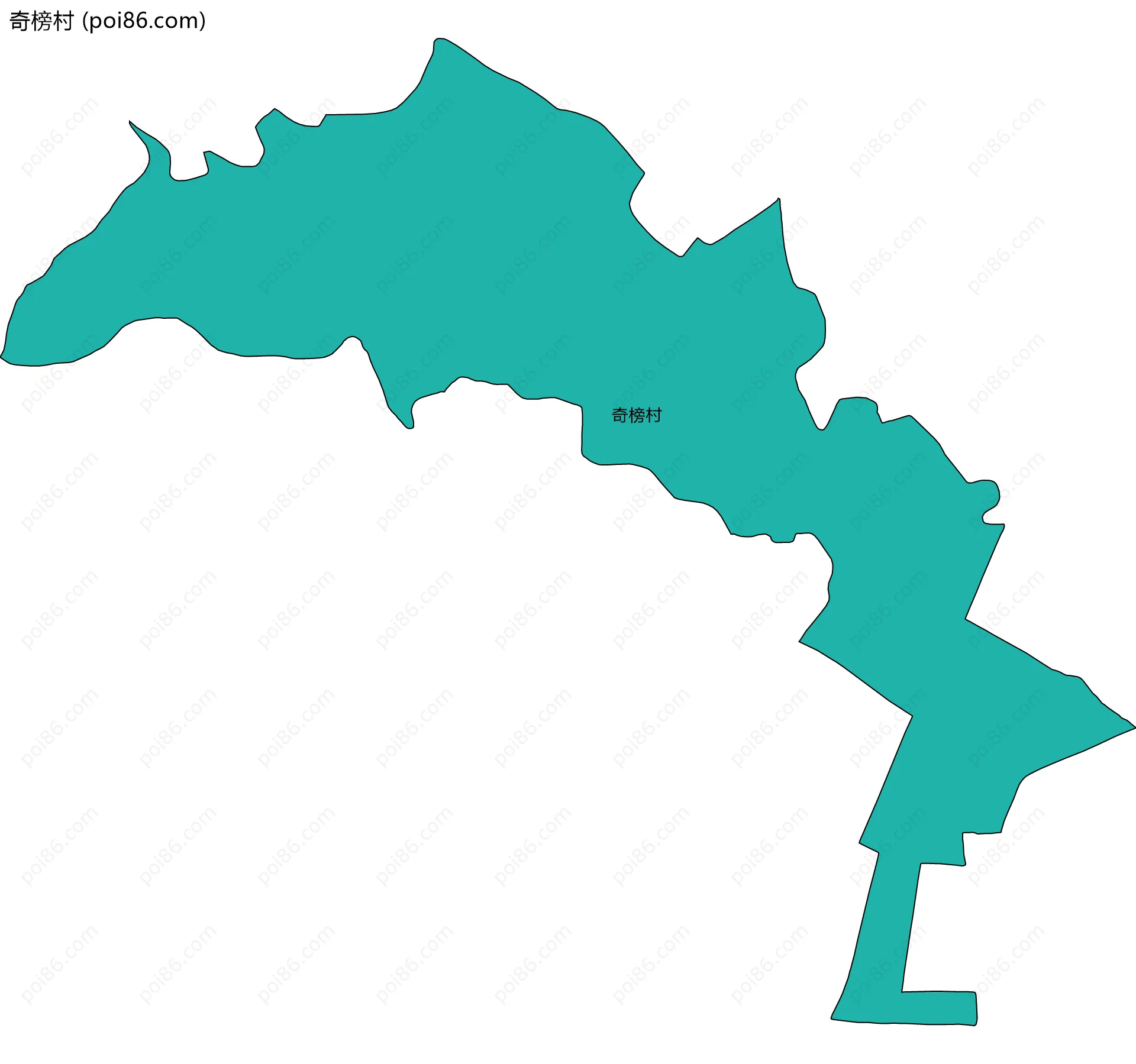 奇榜村边界地图