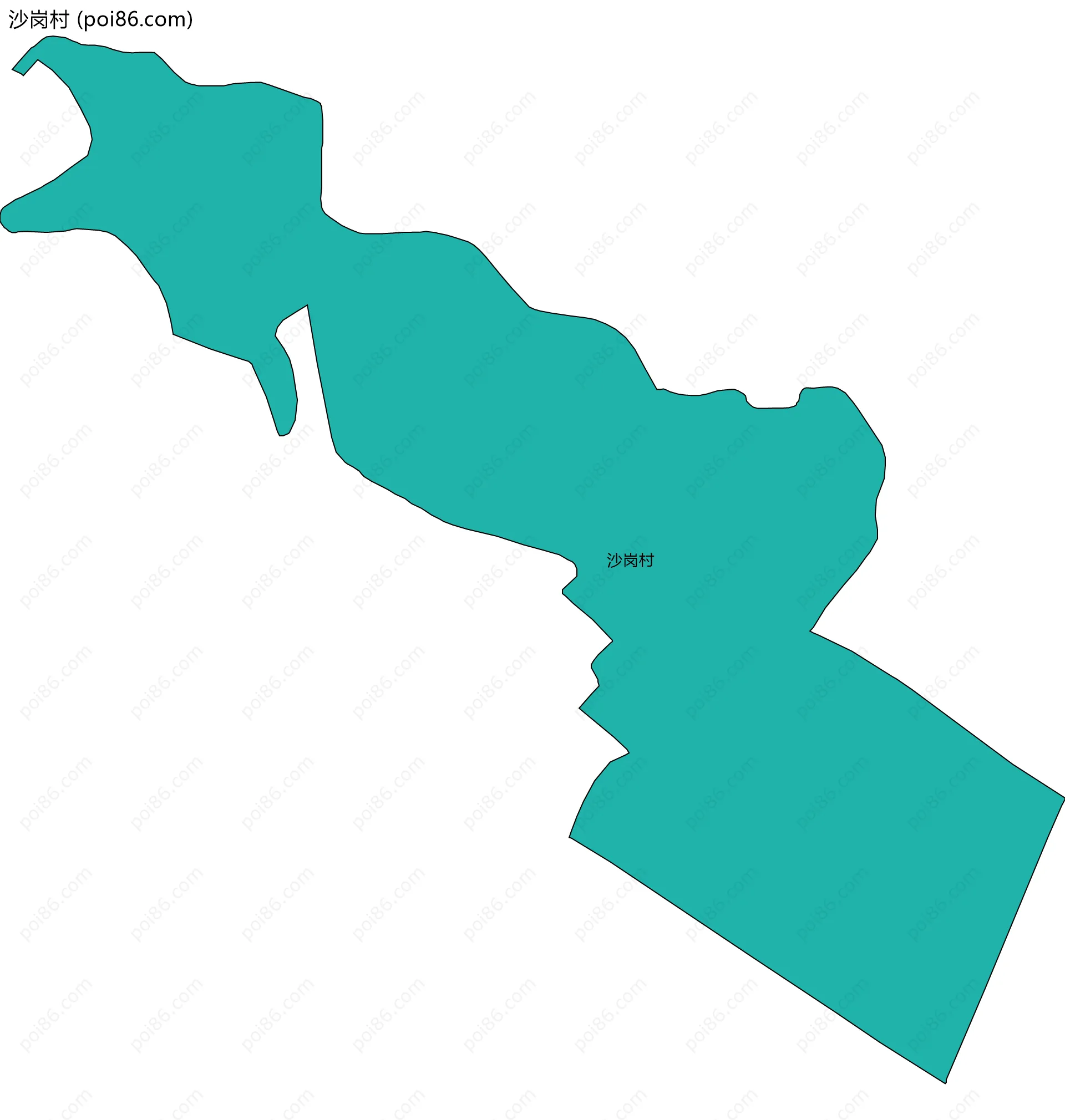 沙岗村边界地图