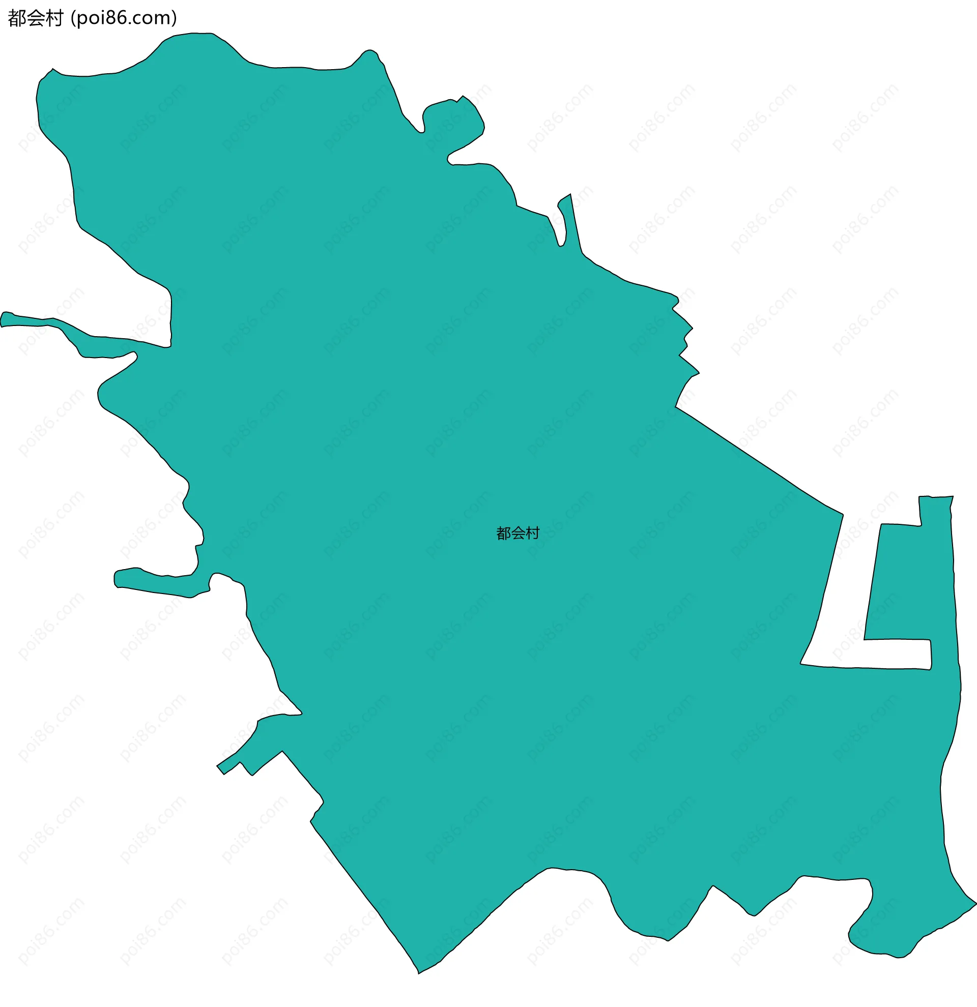 都会村边界地图