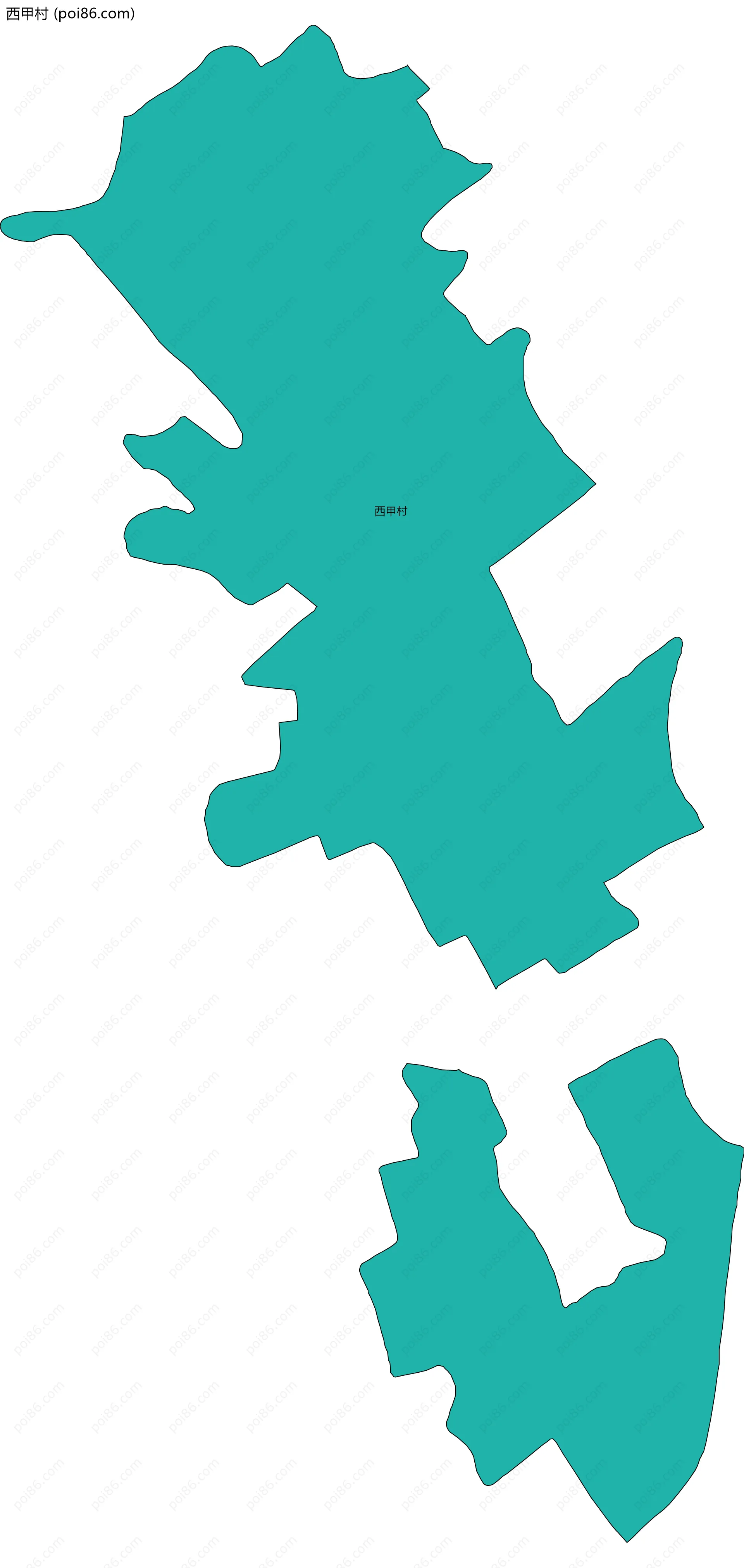 西甲村边界地图