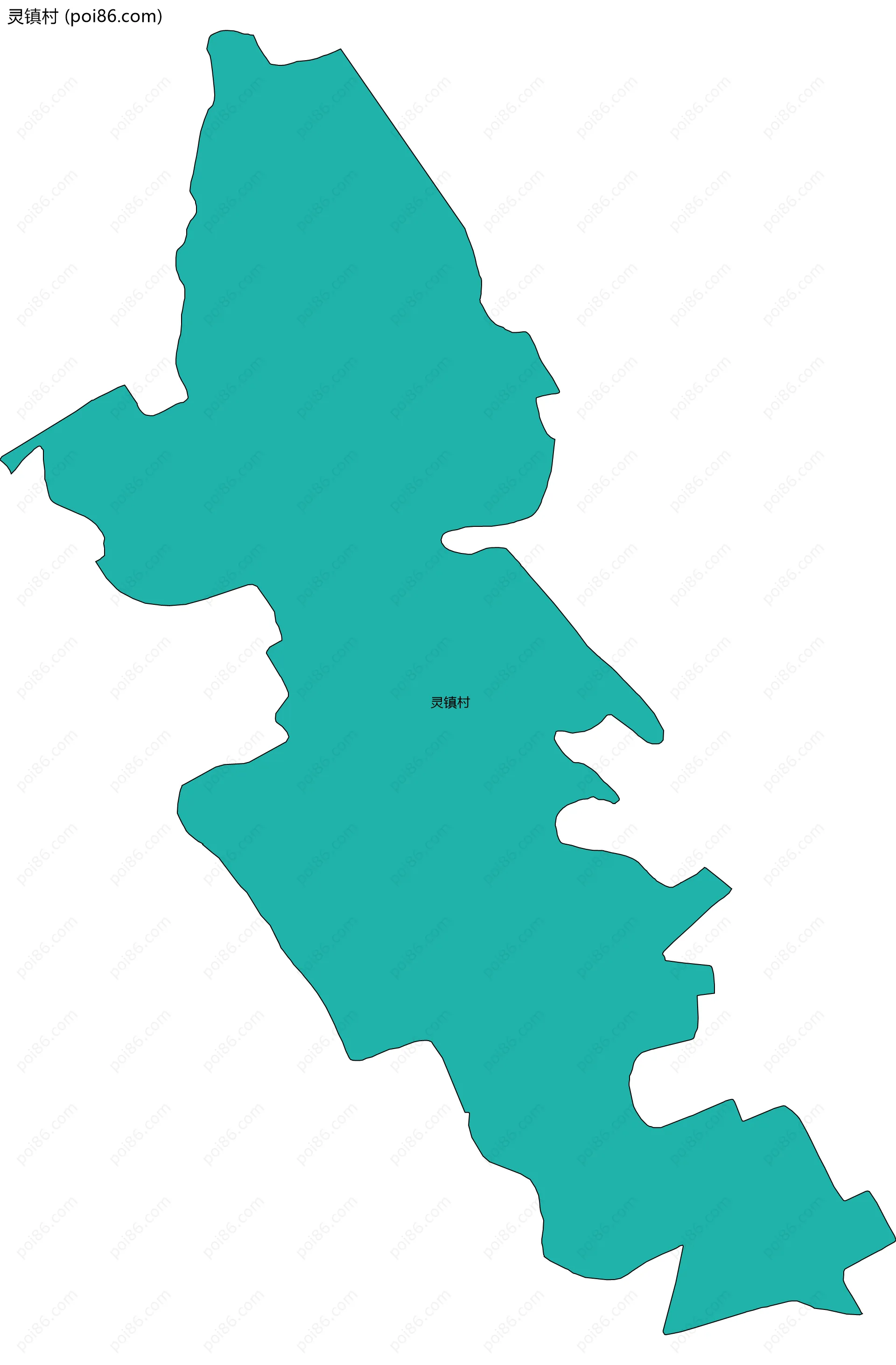 灵镇村边界地图