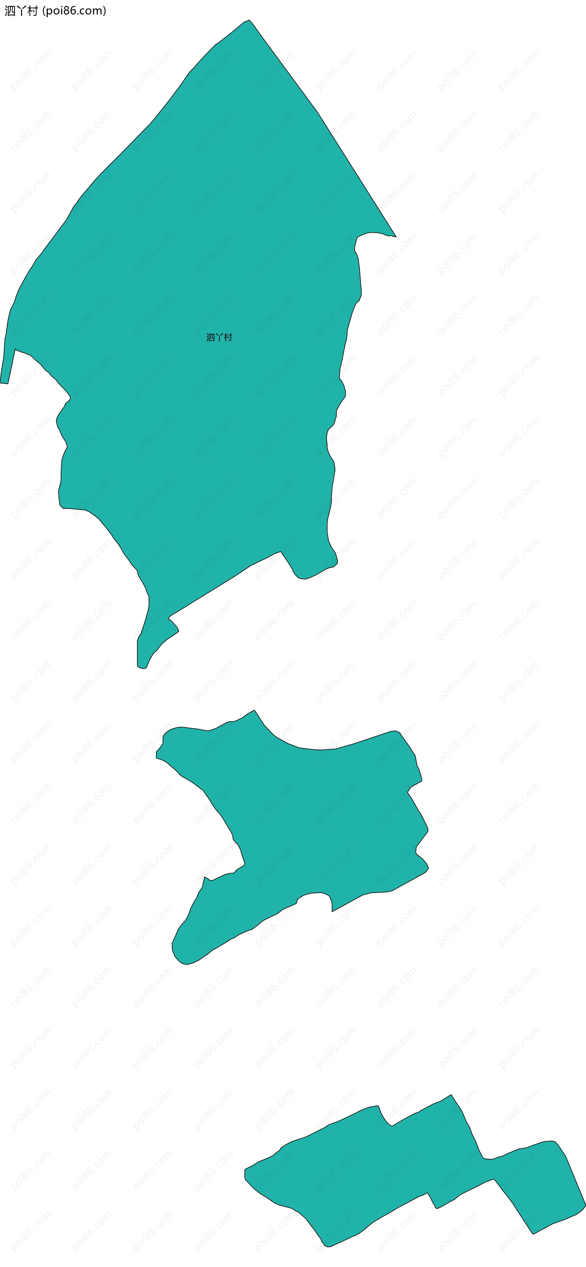 泗丫村边界地图