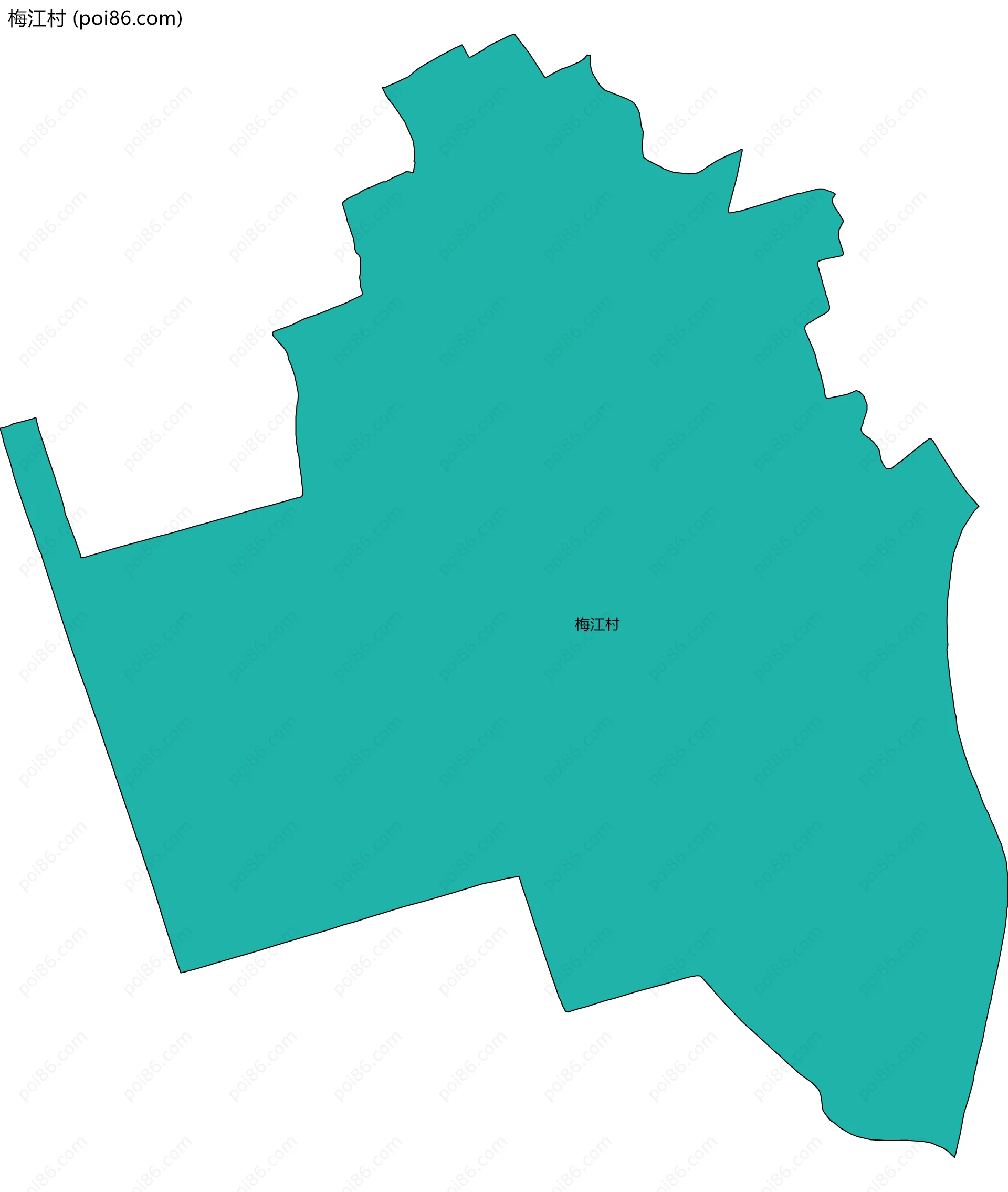 梅江村边界地图