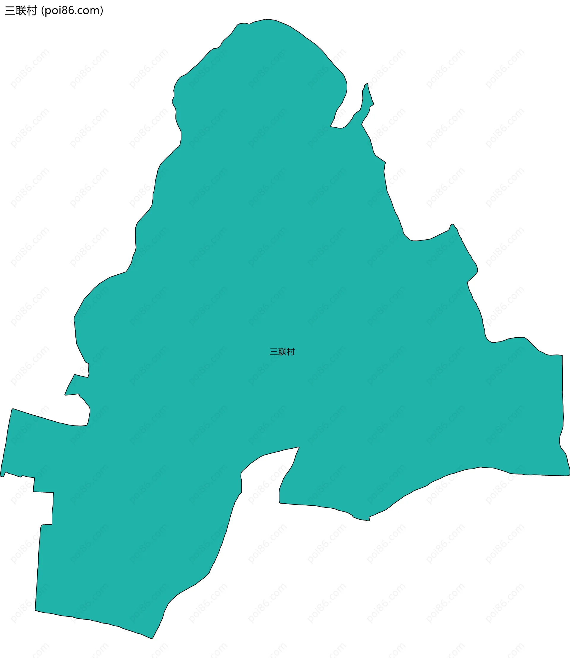 三联村边界地图