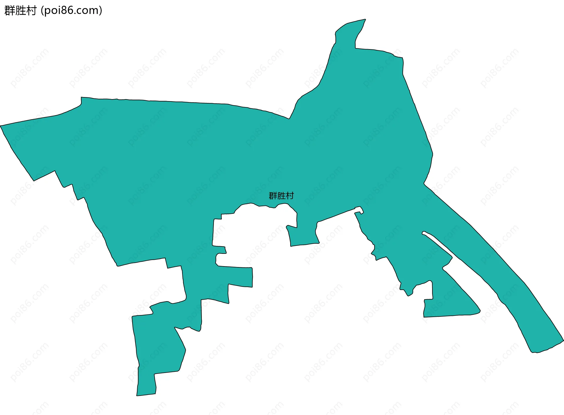 群胜村边界地图
