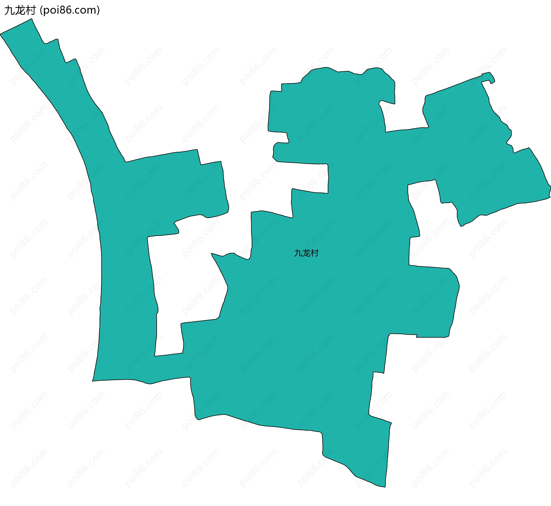 九龙村边界地图