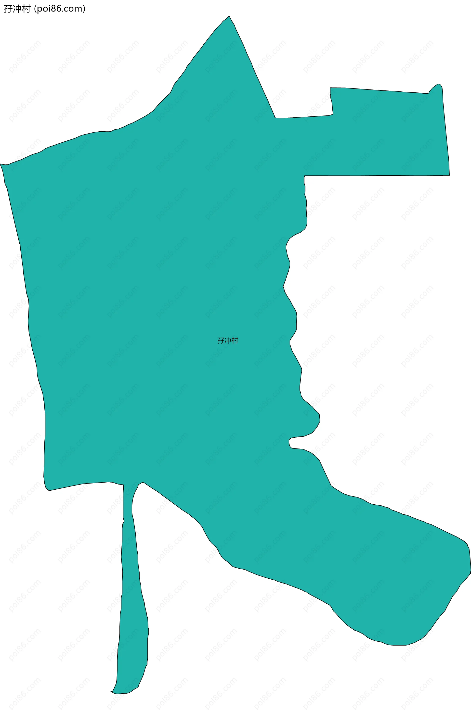 孖冲村边界地图