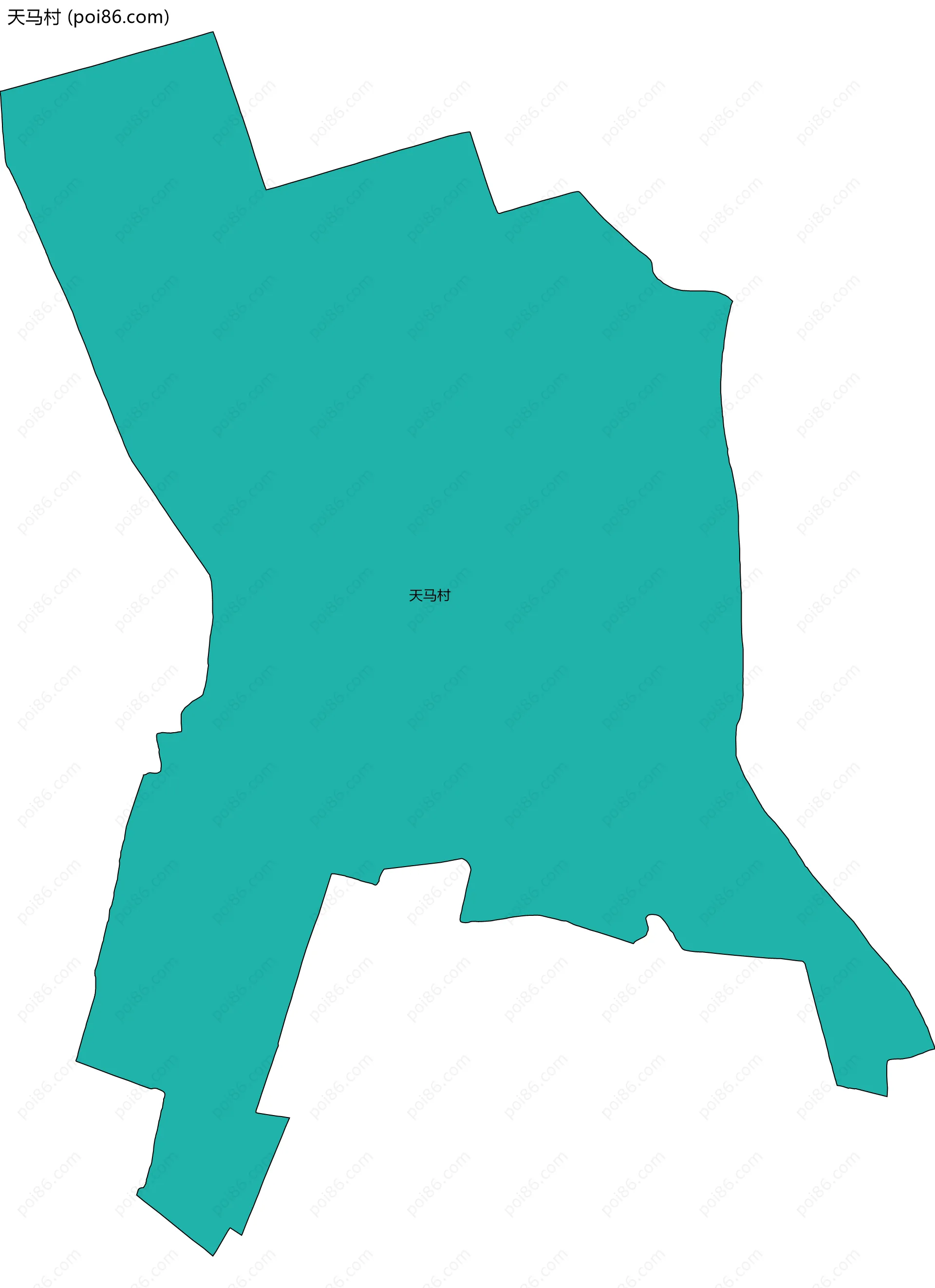 天马村边界地图