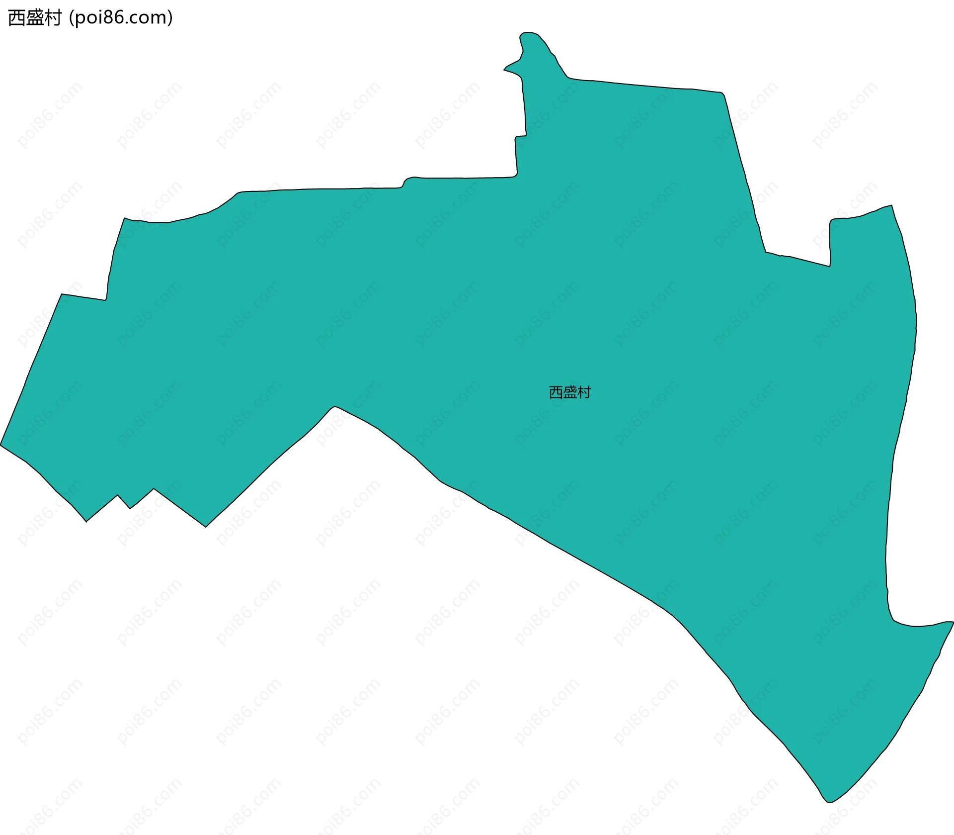 西盛村边界地图