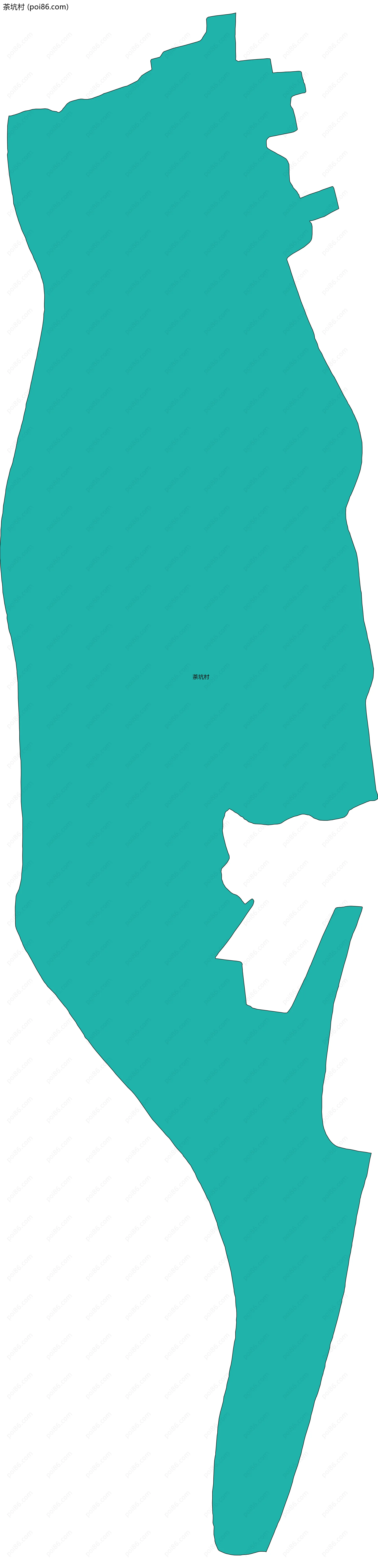 茶坑村边界地图