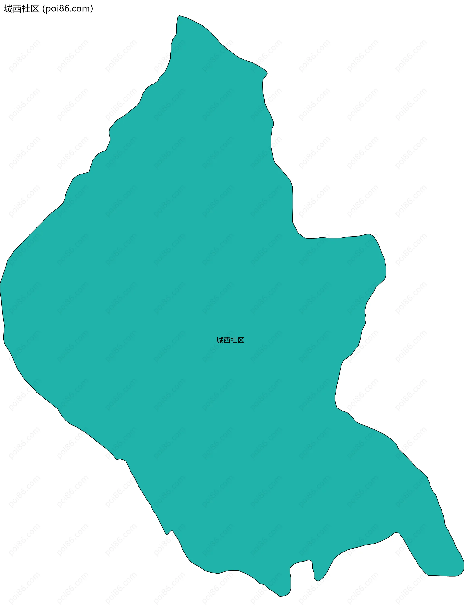 城西社区边界地图