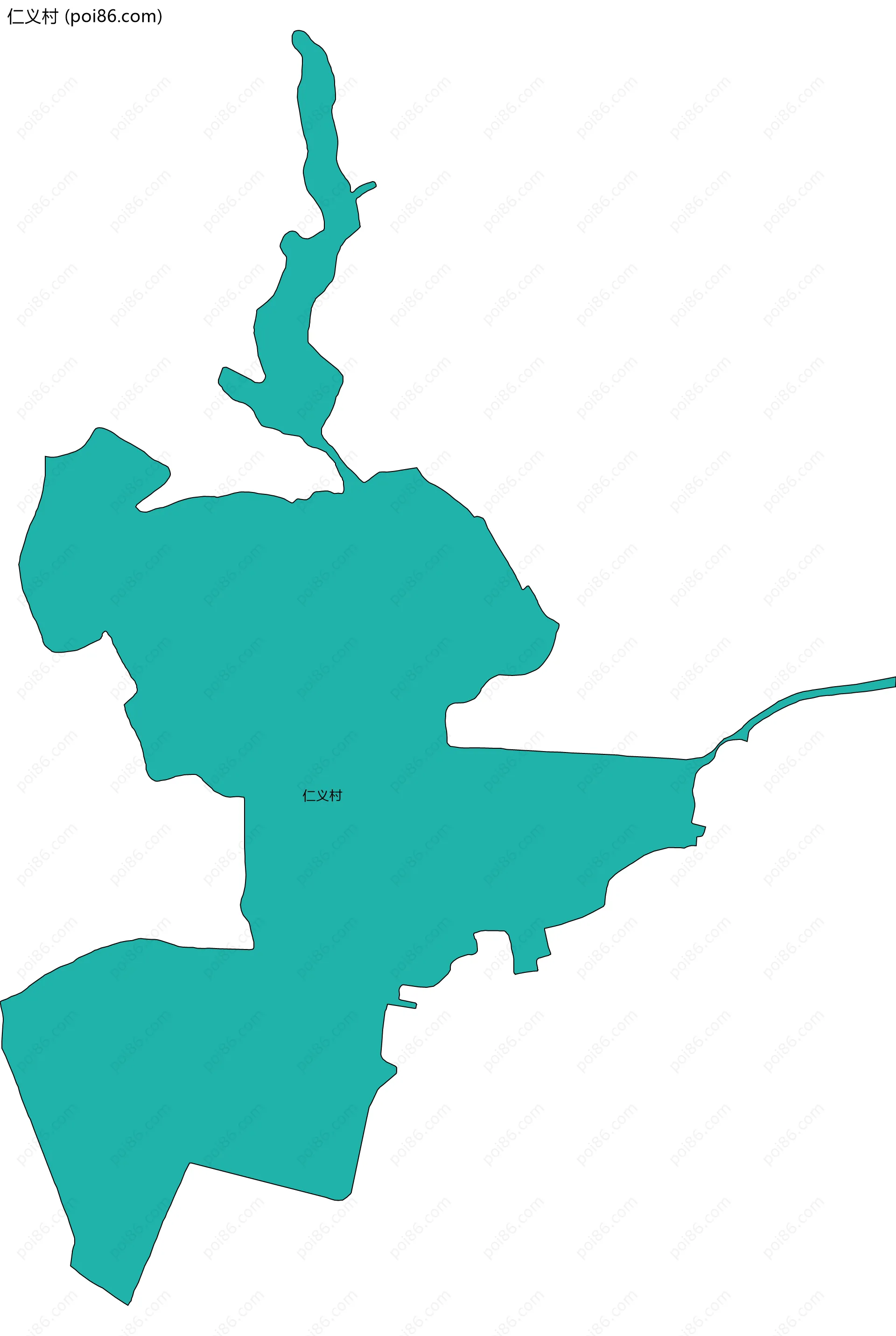 仁义村边界地图
