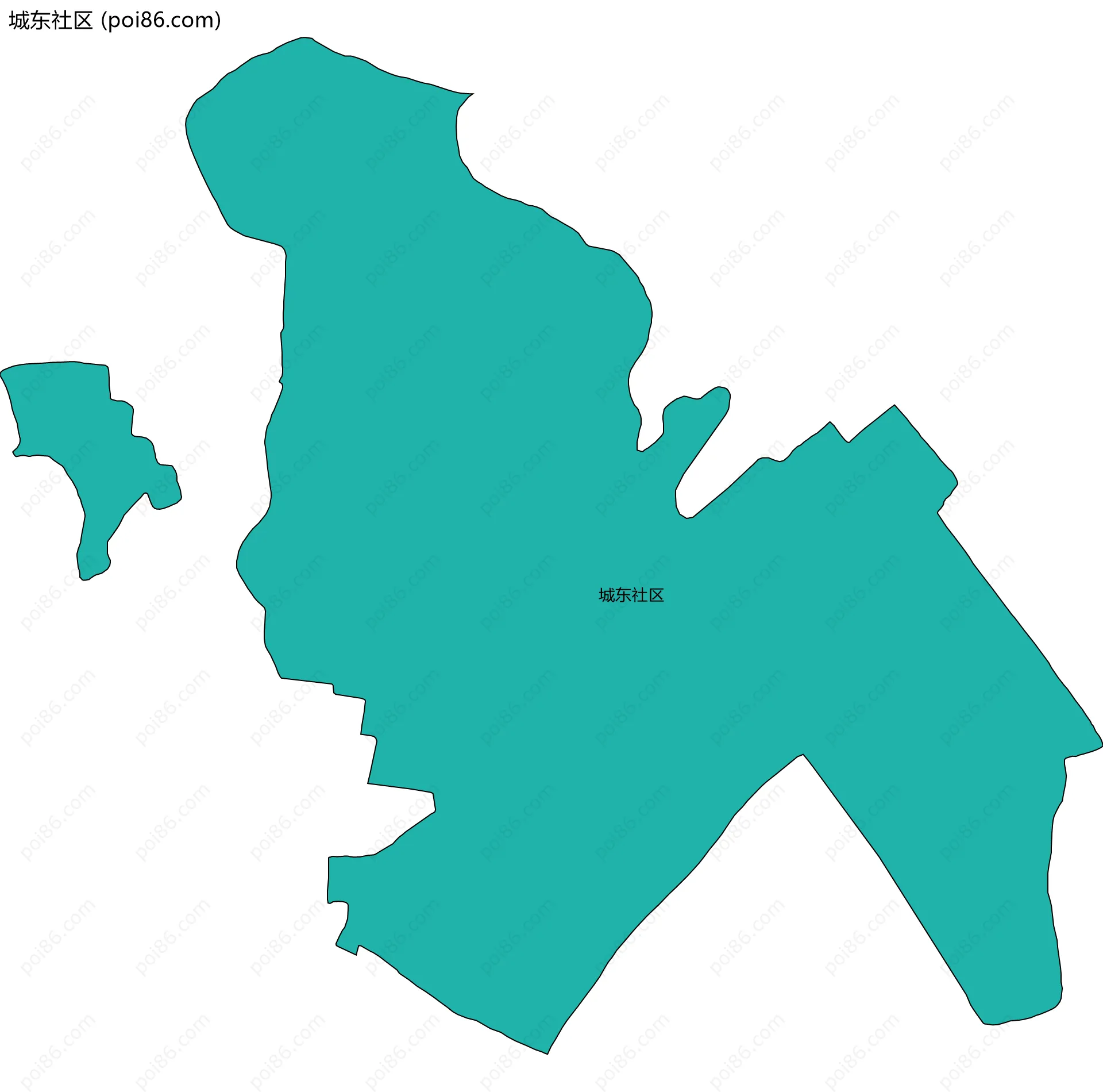 城东社区边界地图