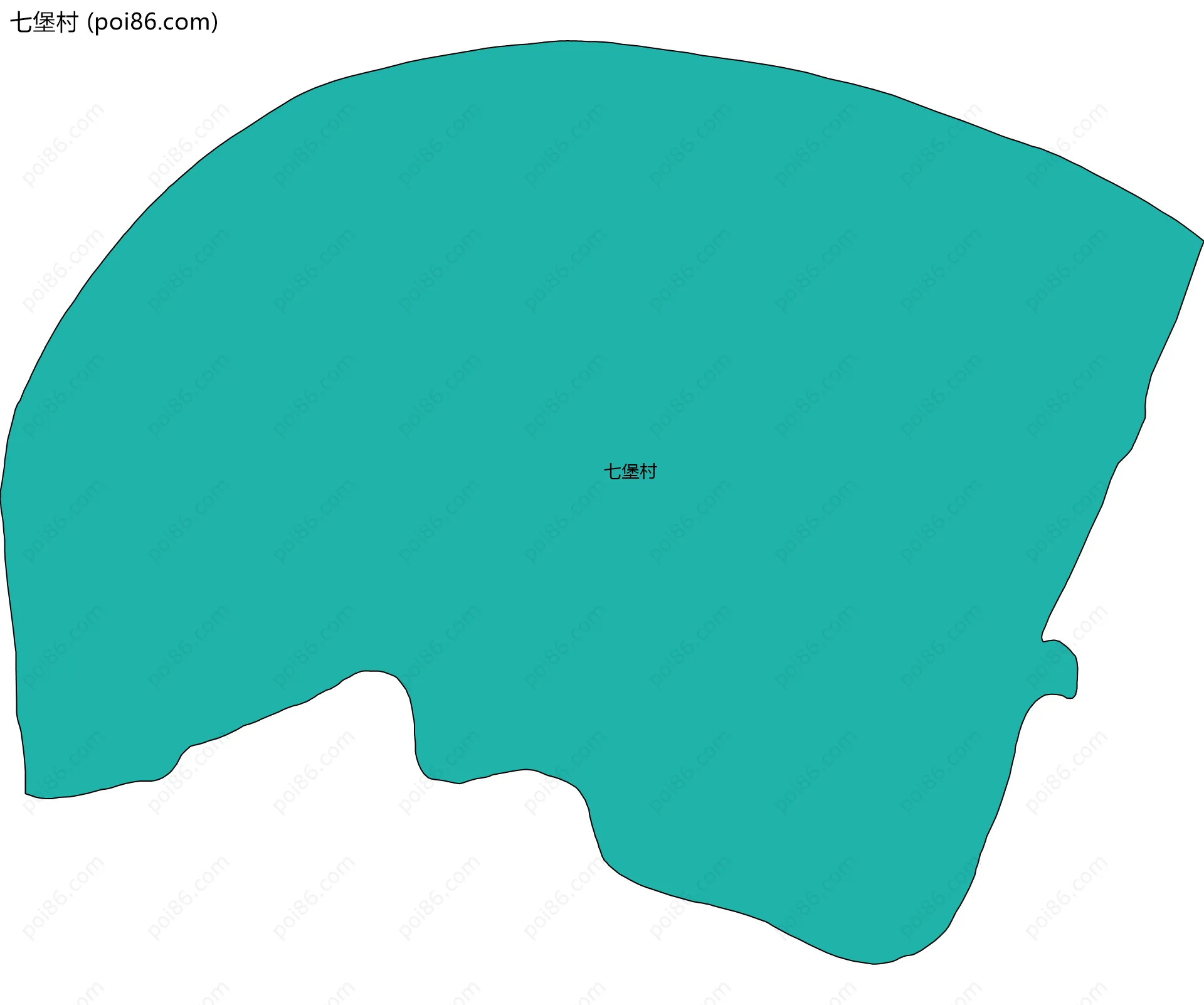 七堡村边界地图