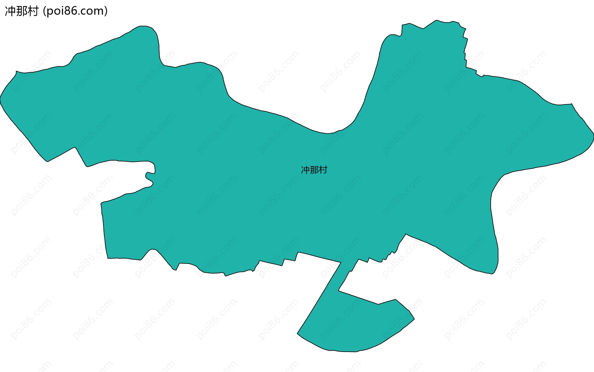 冲那村边界地图