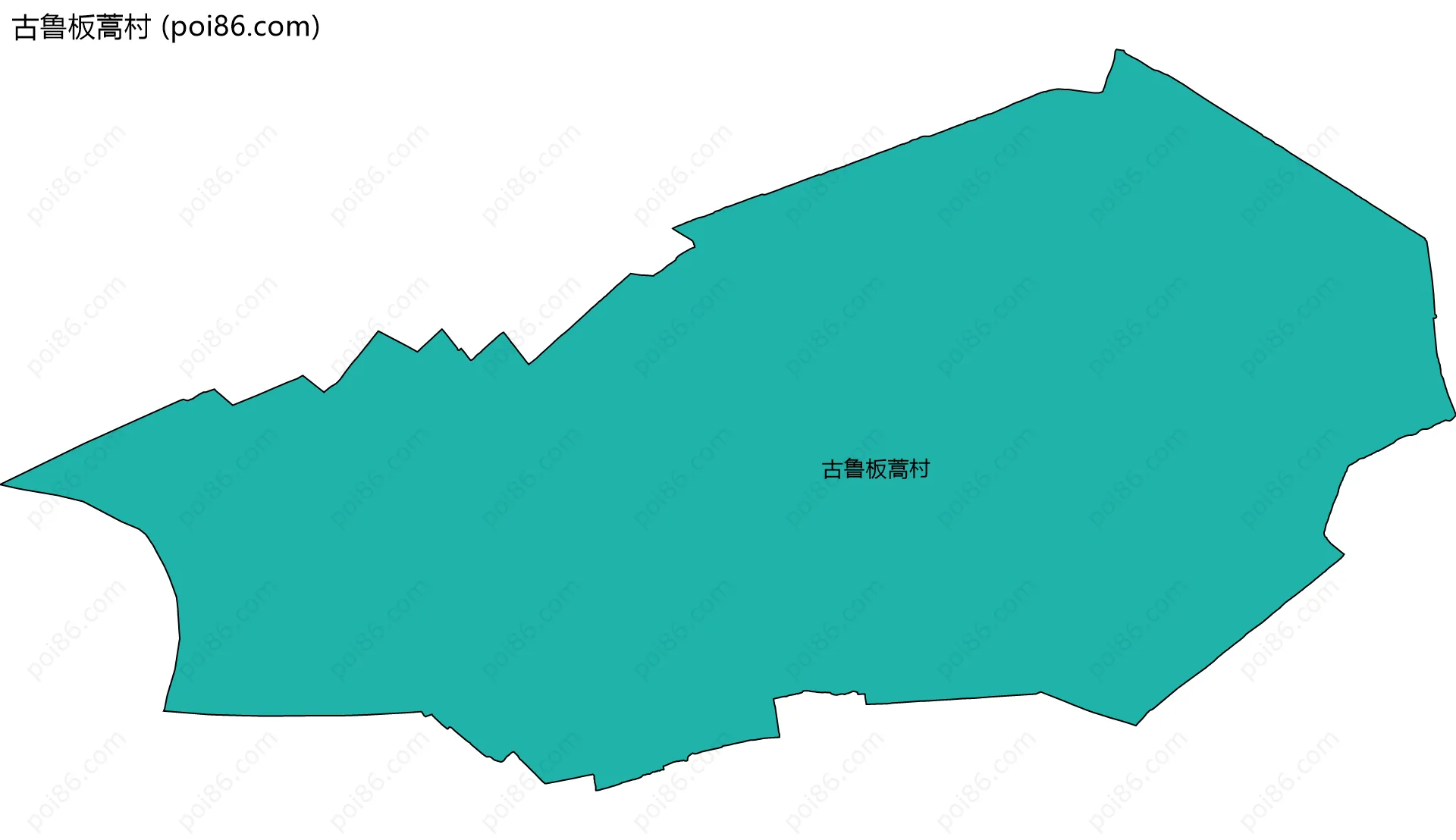 古鲁板蒿村边界地图