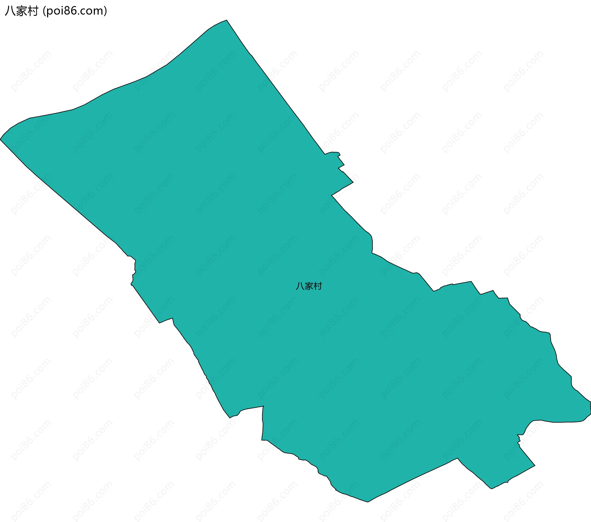 八家村边界地图