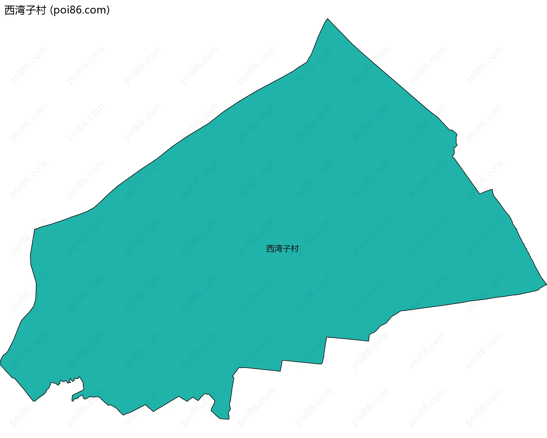 西湾子村边界地图