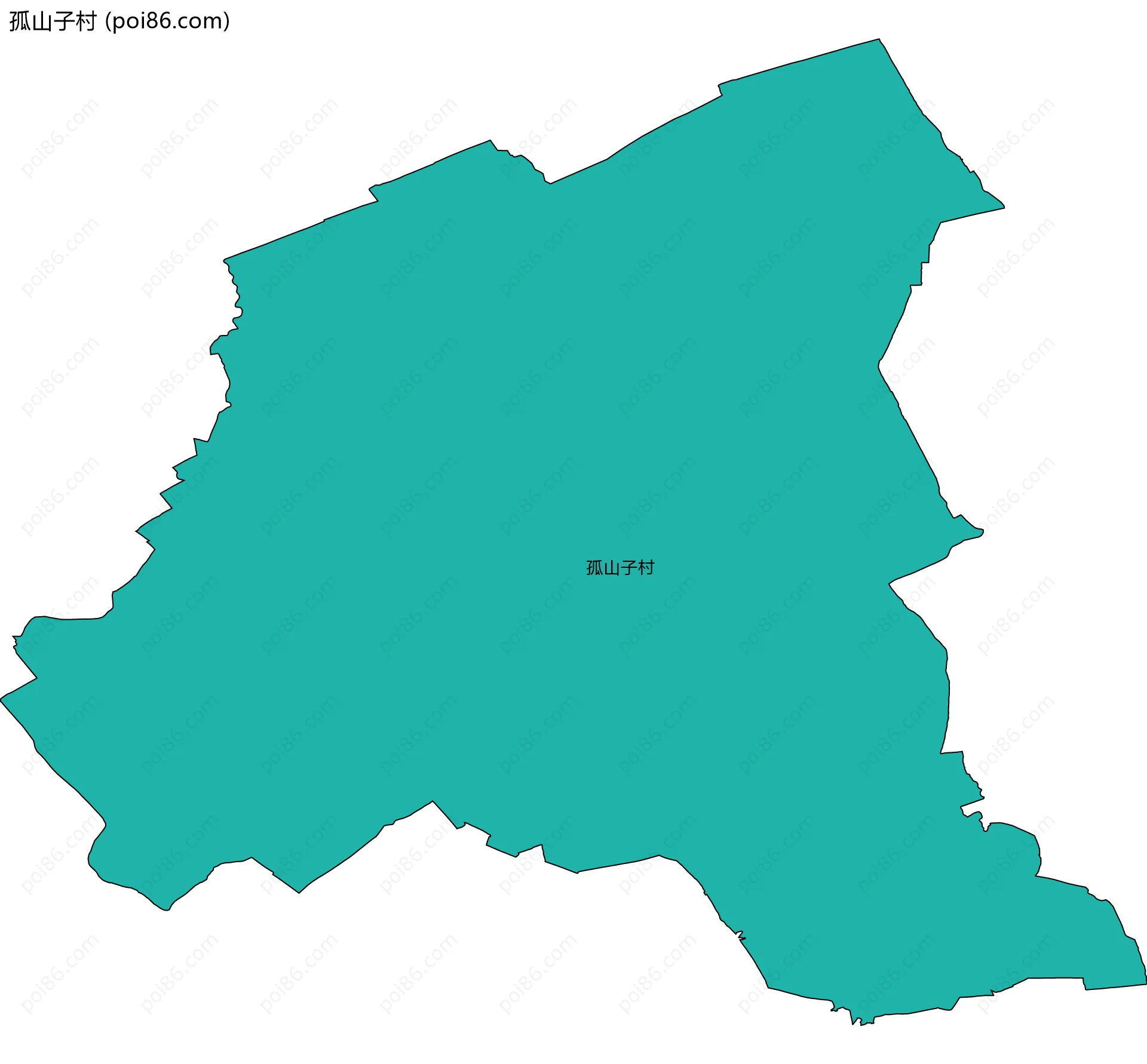 孤山子村边界地图