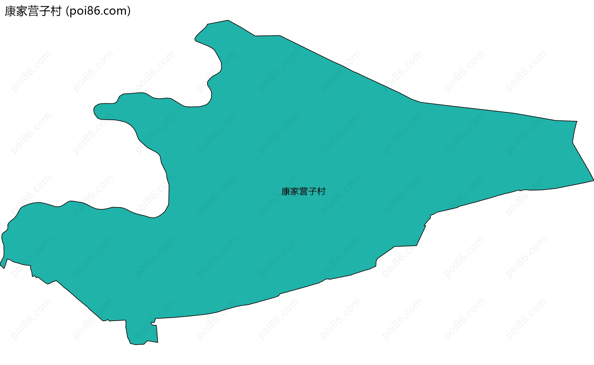 康家营子村边界地图