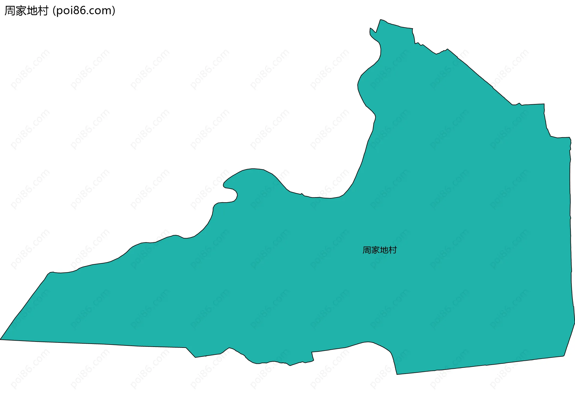 周家地村边界地图