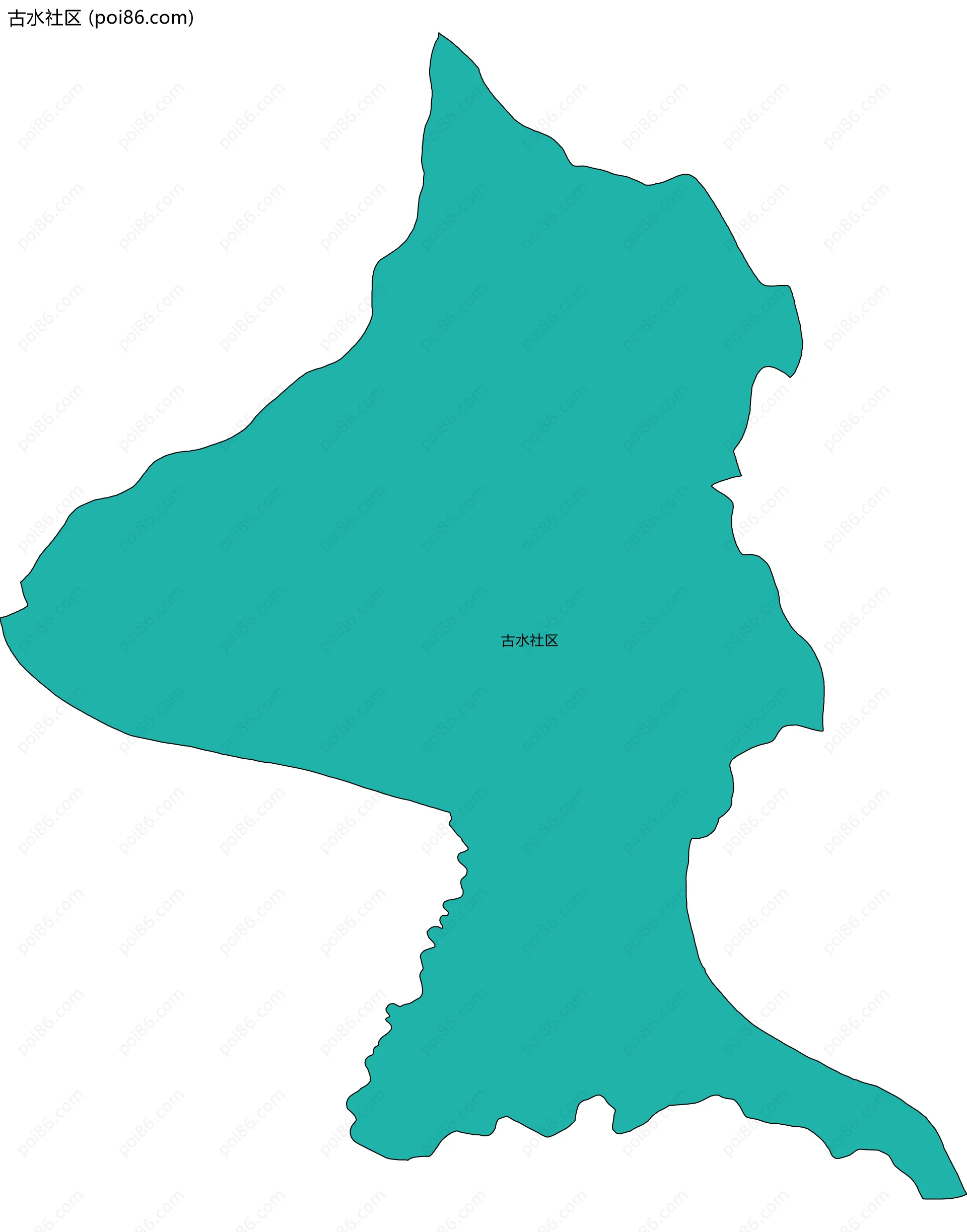 古水社区边界地图