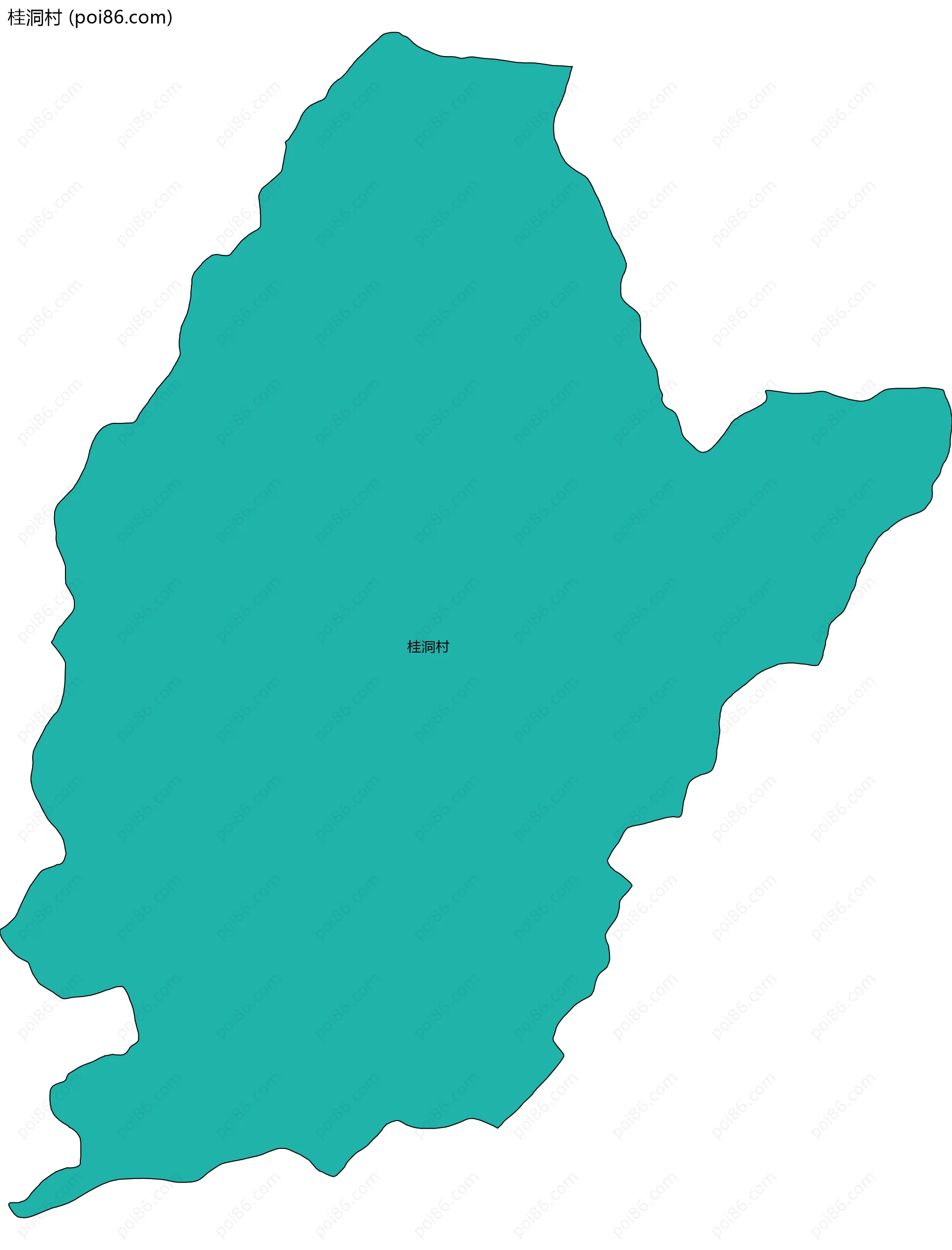 桂洞村边界地图