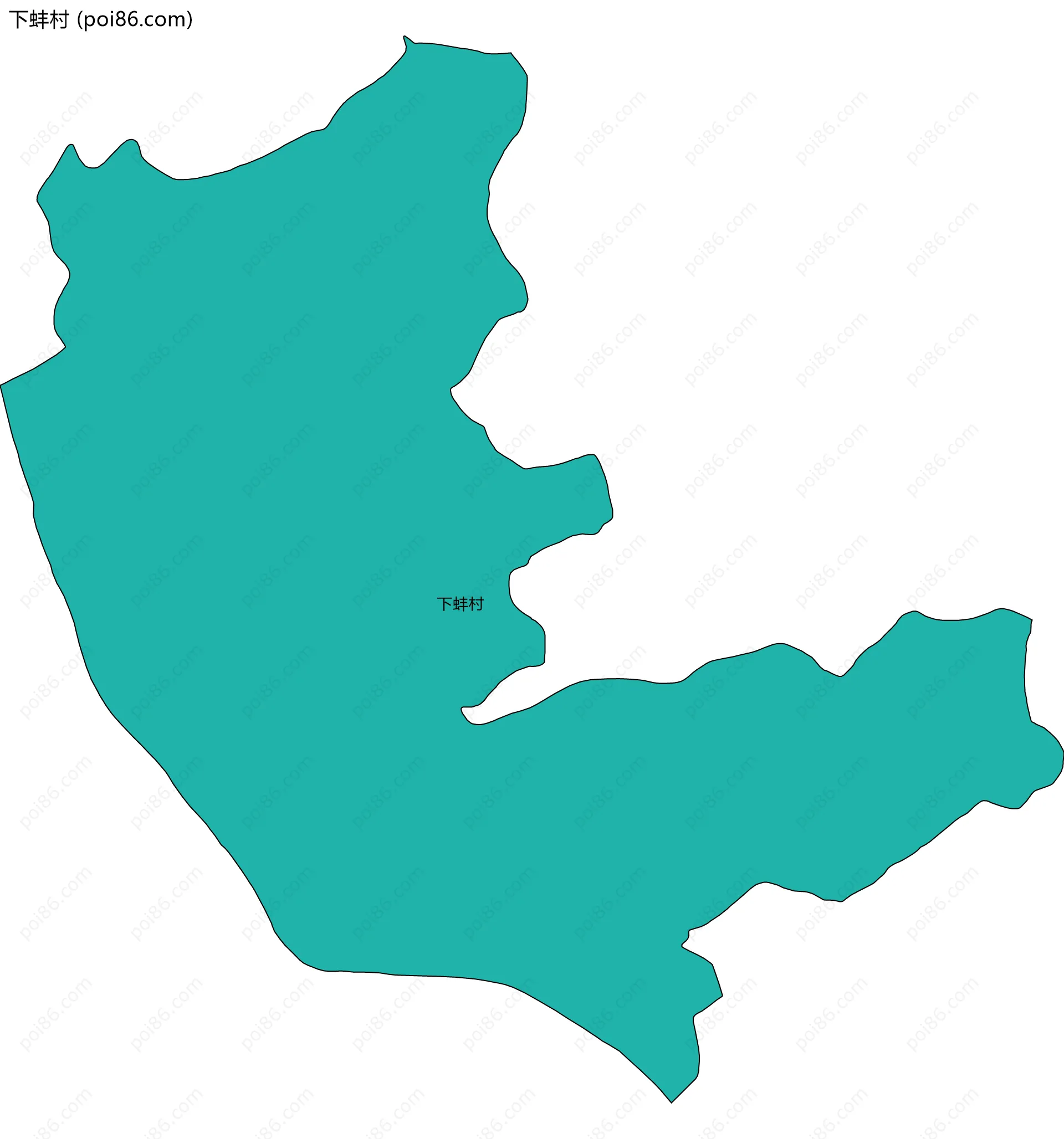下蚌村边界地图