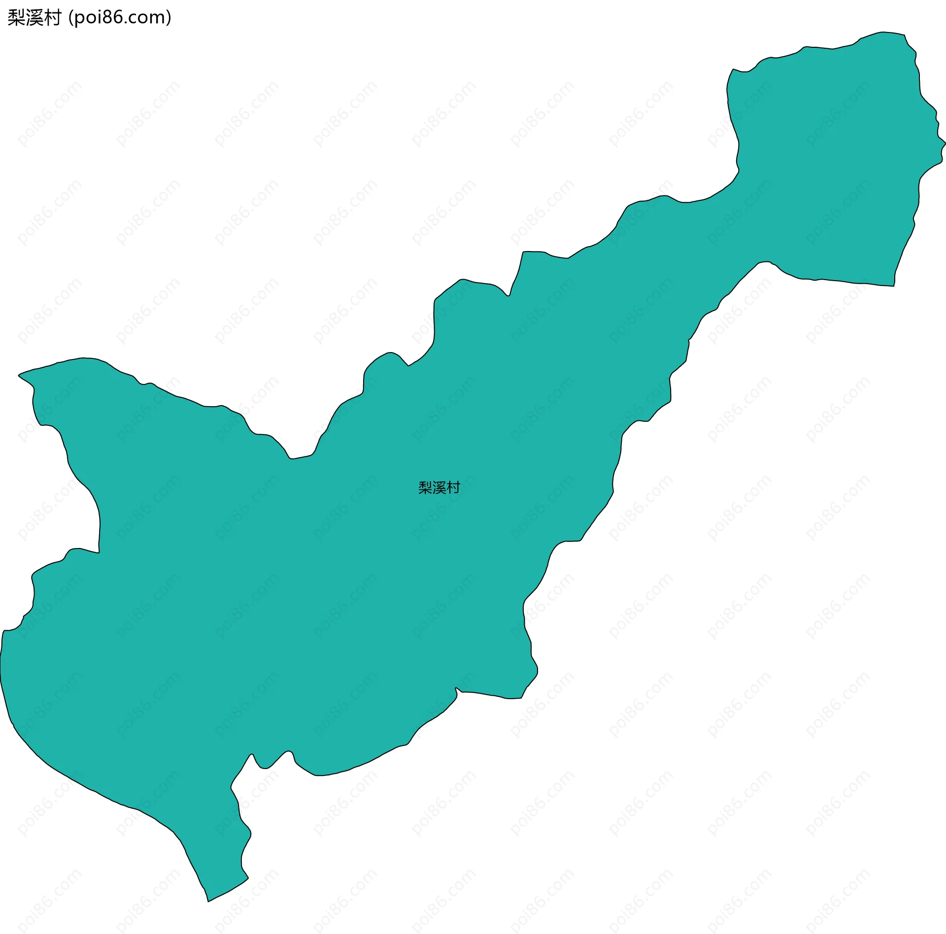 梨溪村边界地图