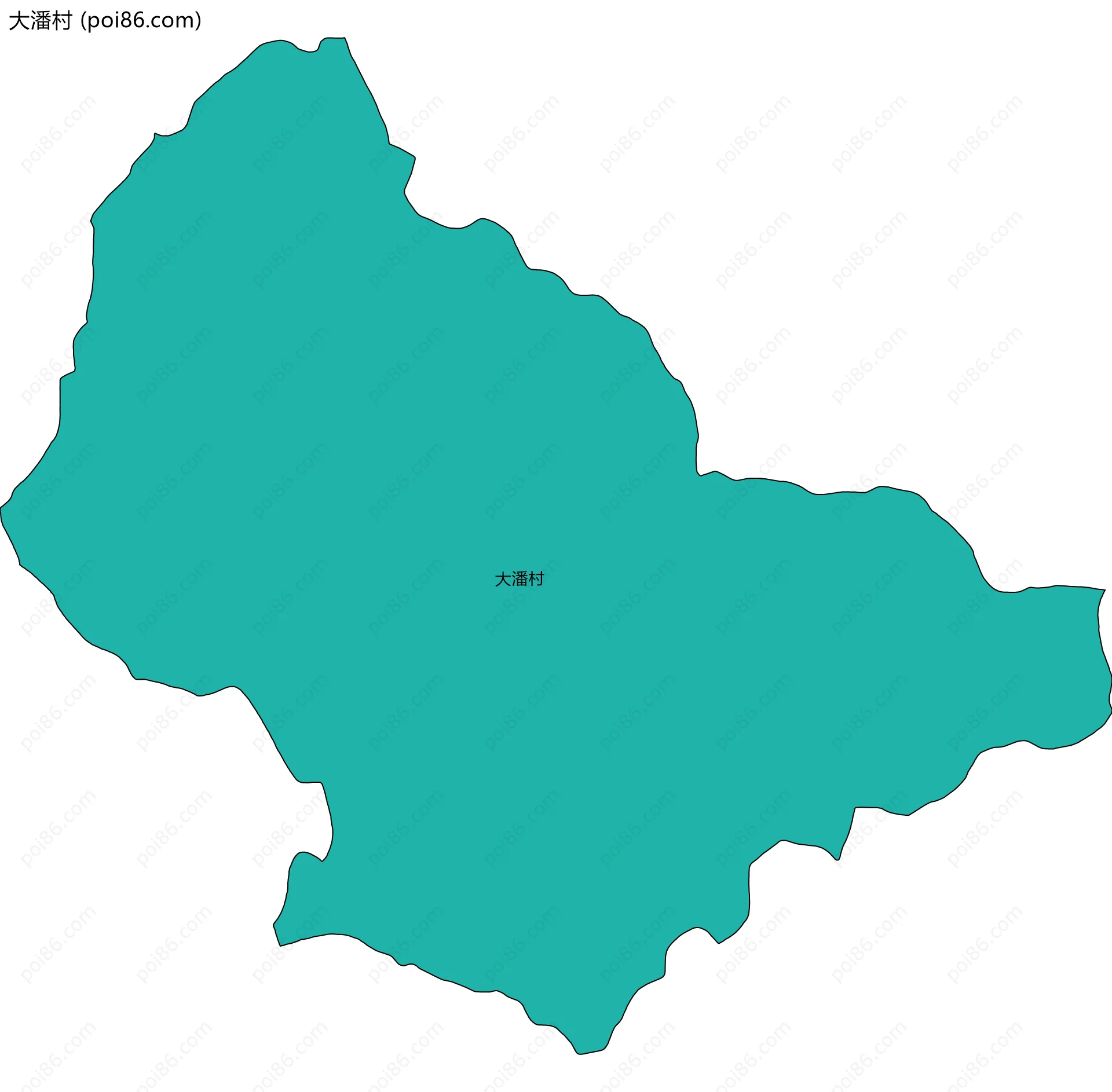大潘村边界地图