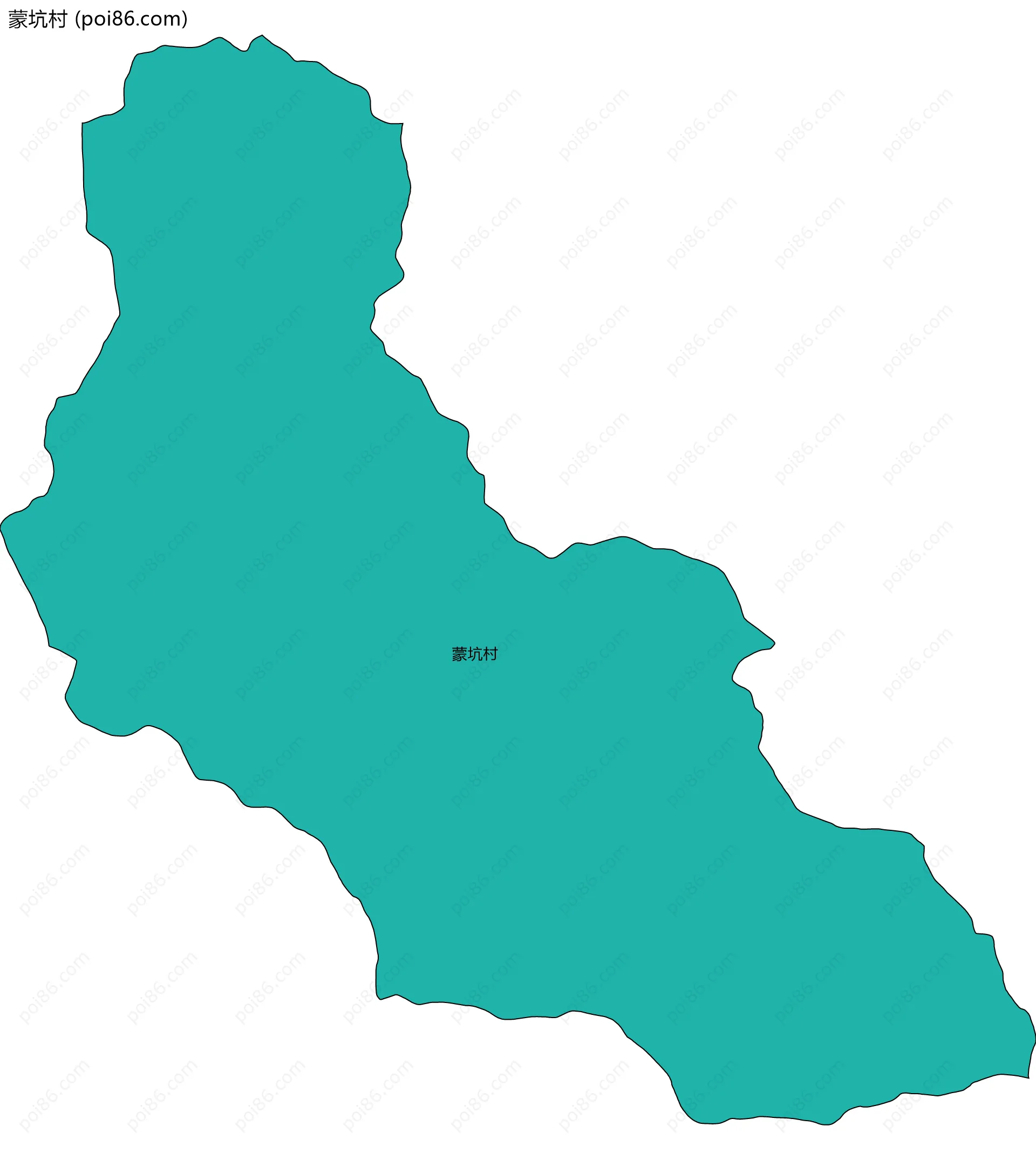 蒙坑村边界地图