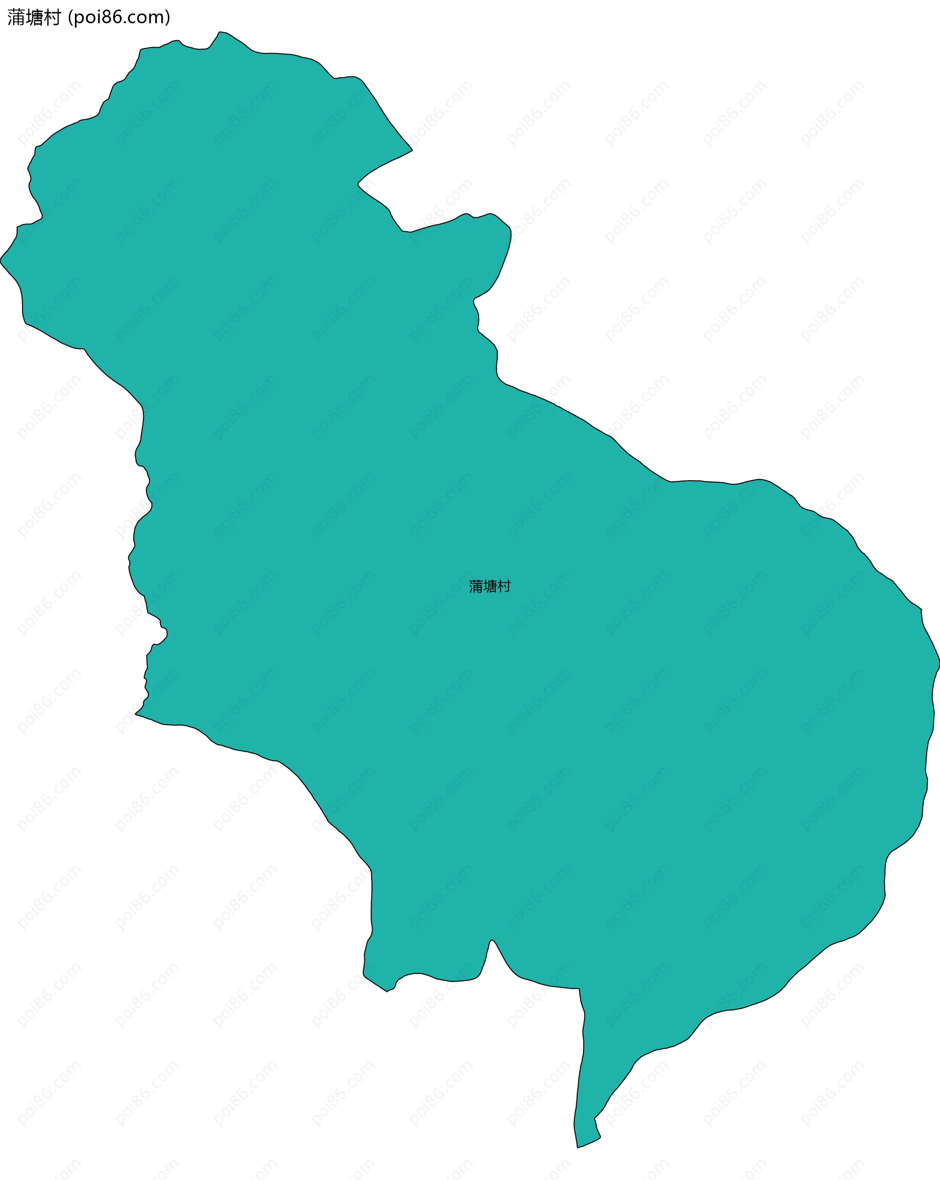 蒲塘村边界地图