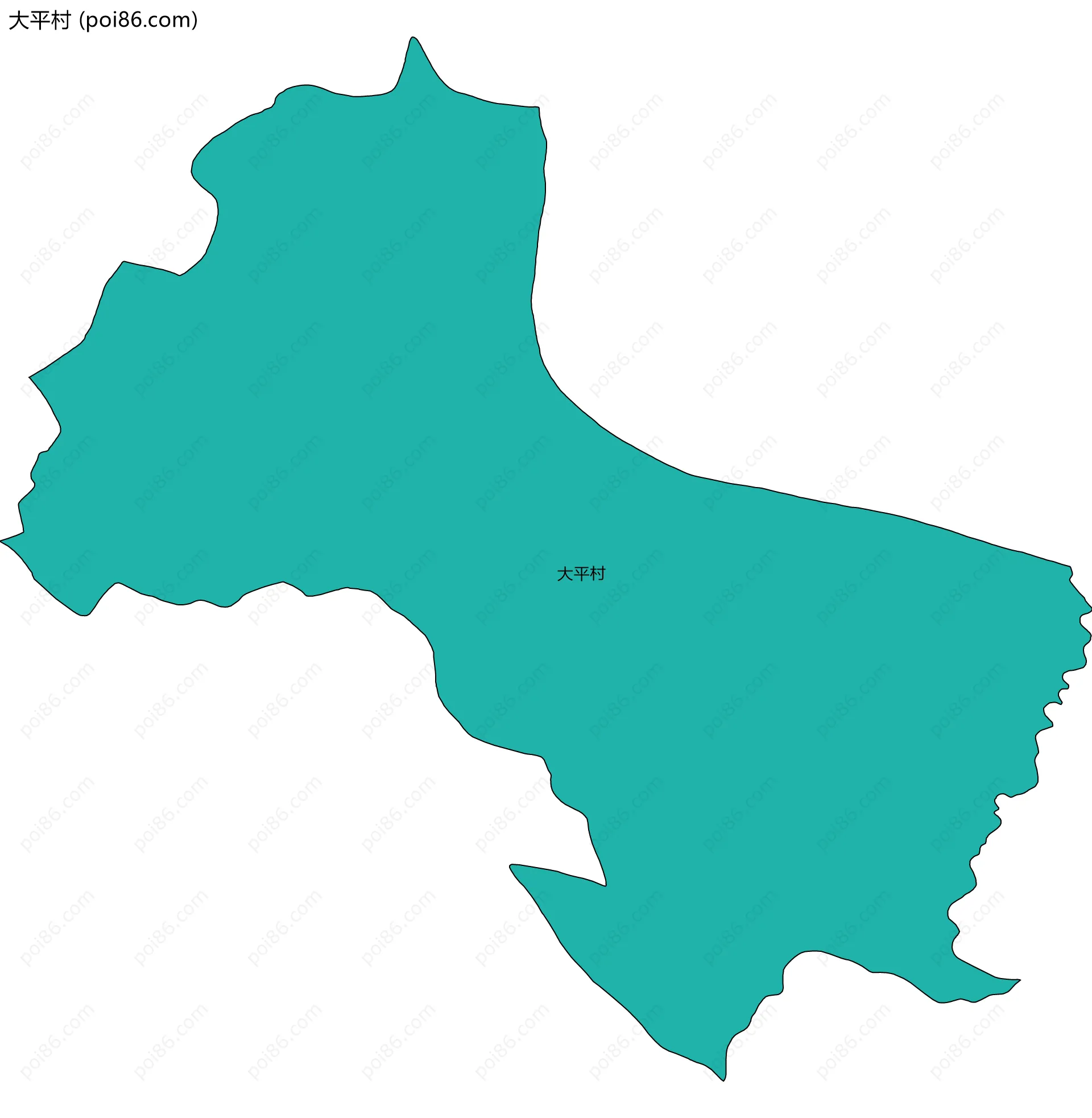 大平村边界地图