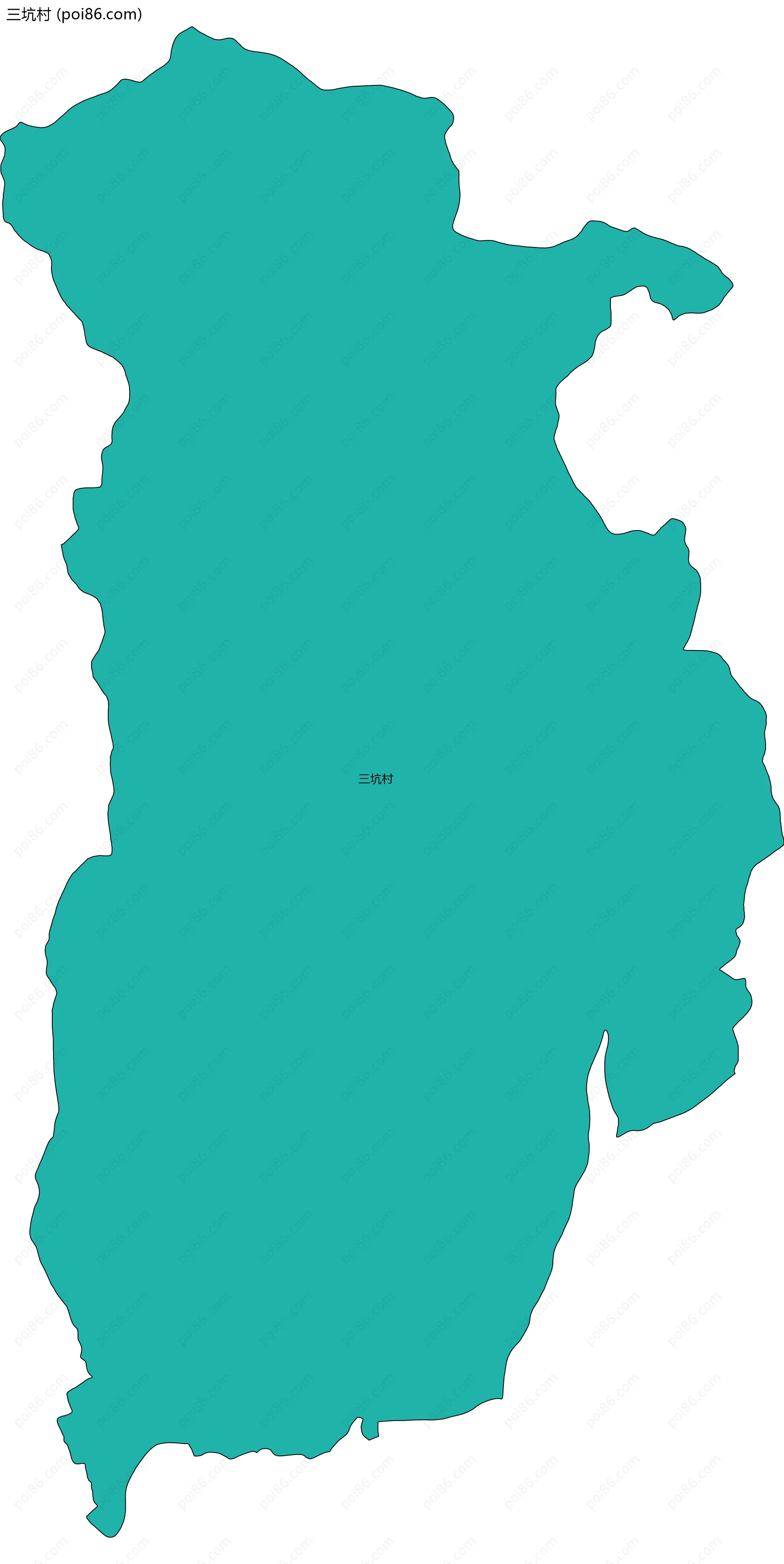 三坑村边界地图