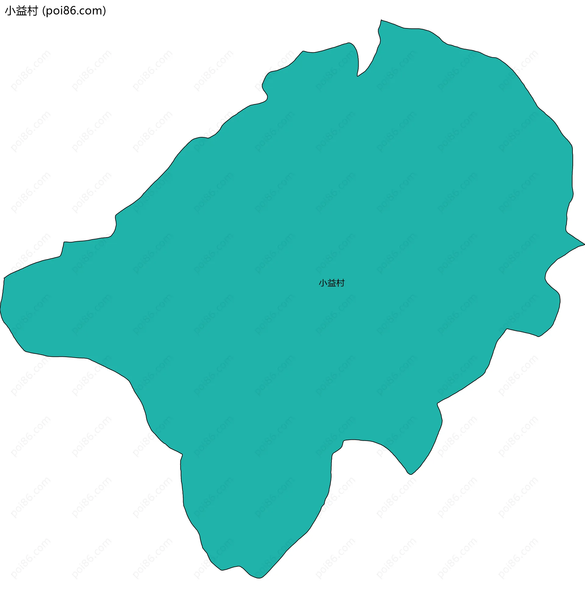 小益村边界地图